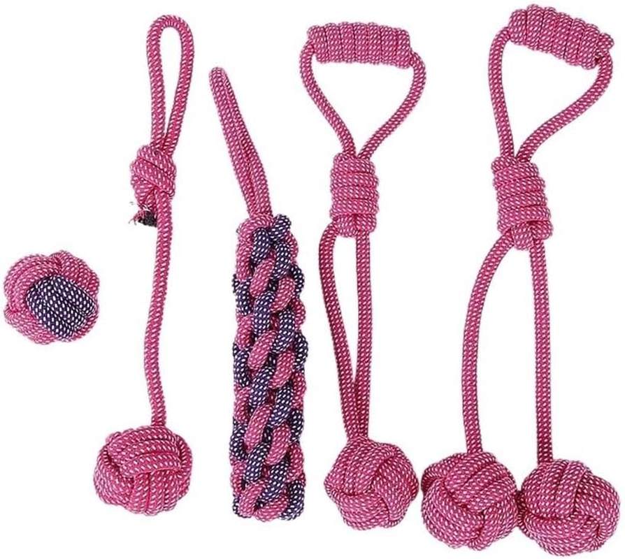 Dog Toy Set for Biting and Grinding Teeth, Medium to Large Dog Biting Cotton Rope Pet Toy Pulling Toy