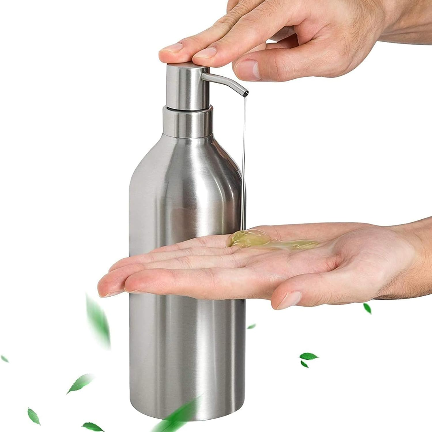 2X Soap Dispenser Stainless Steel Bottle Countertop Pump Hand Lotion Liquid Dispenser for Kitchen & Bathroom image number 6