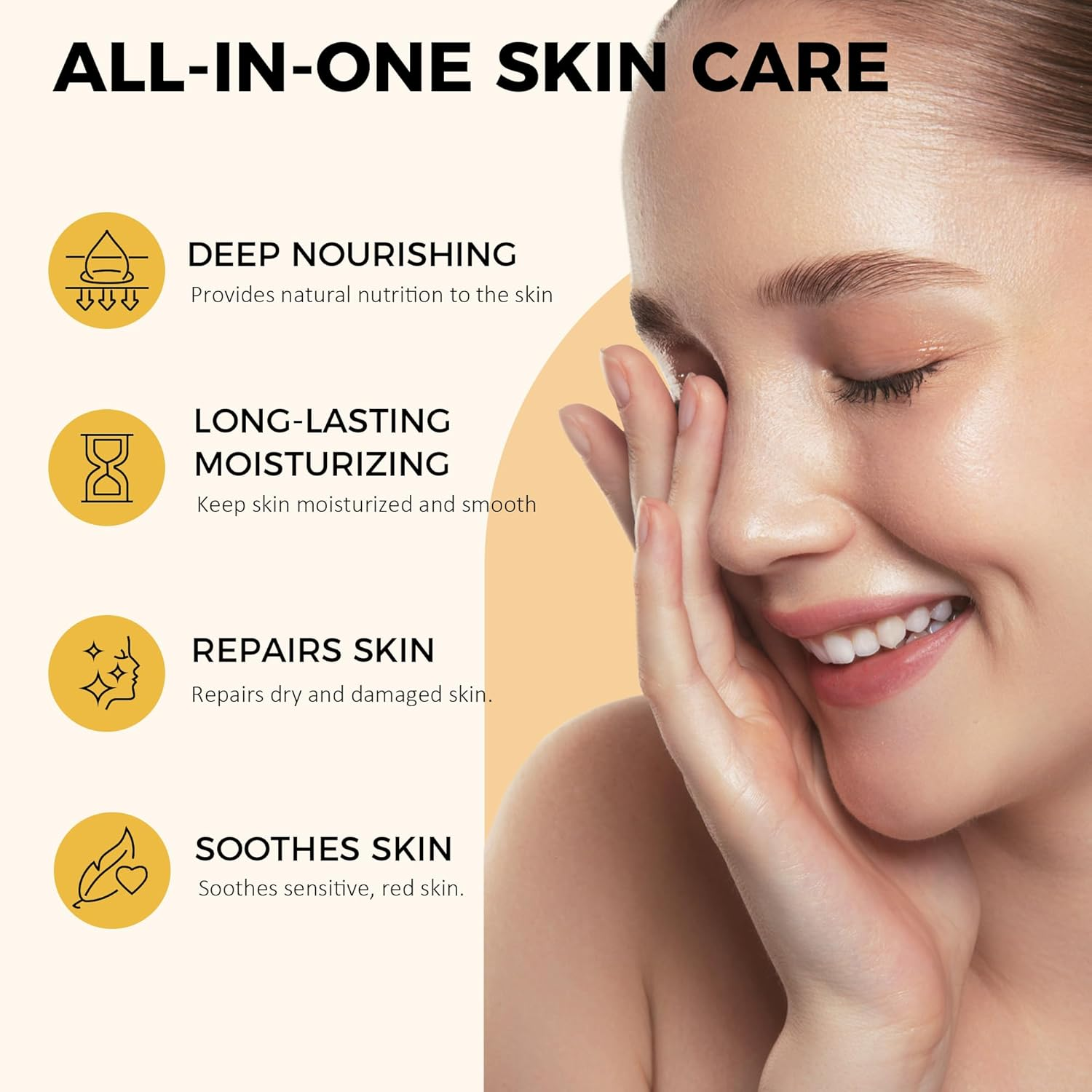 Beef Tallow and Honey Blam Moisturiser: Whipped Grass Fed Beef Tallow Balm with Raw Honey and Olive Oil for Skin and Face &ndash; Natural Cow Fat Facial Cream for Anti-Aging Unscented image number 5