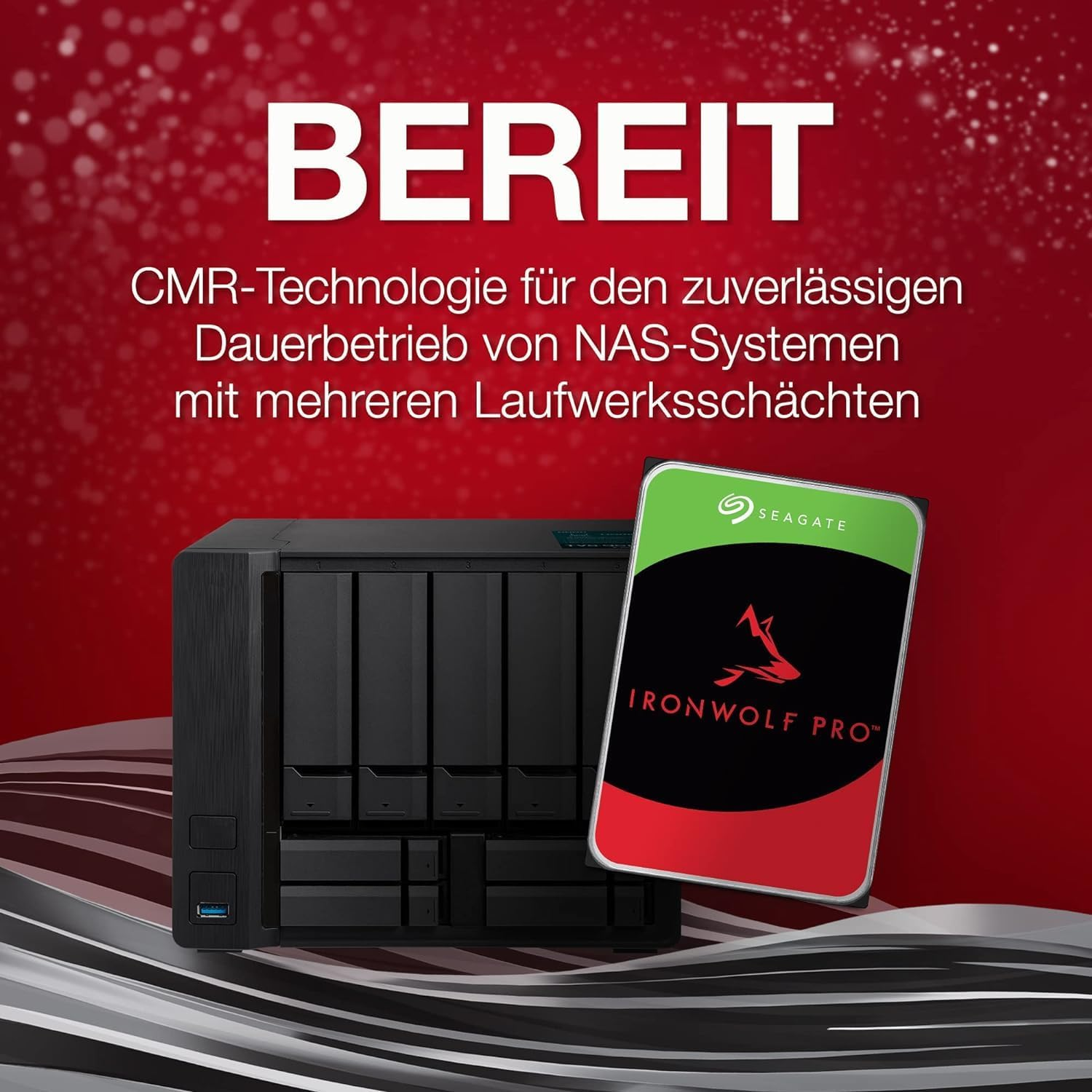 Seagate Ironwolf Pro, 18TB, Enterprise NAS Internal Hard Drive HDD &ndash; CMR, 3.5", SATA, 6Gb/S, 7200RPM, 256MB Cache, for RAID Network-Attached Storage, Rescue Services (ST18000NT001) (Refurbished) image number 3