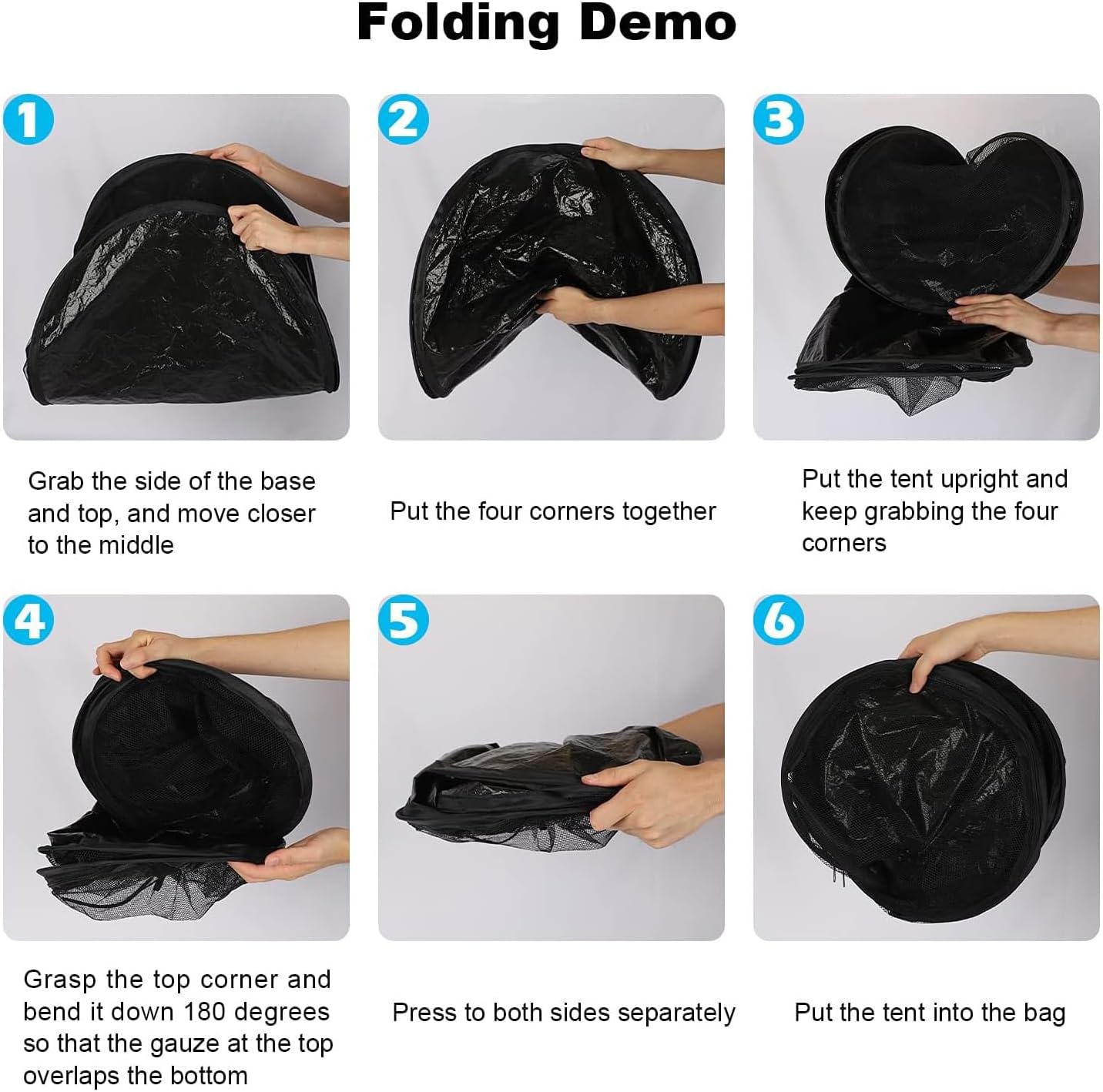 Cat Tent Outdoor, Pet Enclosure Tent Suitable for Cats and Small Animals, Indoor Playpen Portable Exercise Tent with Carry Bag（Black） image number 3