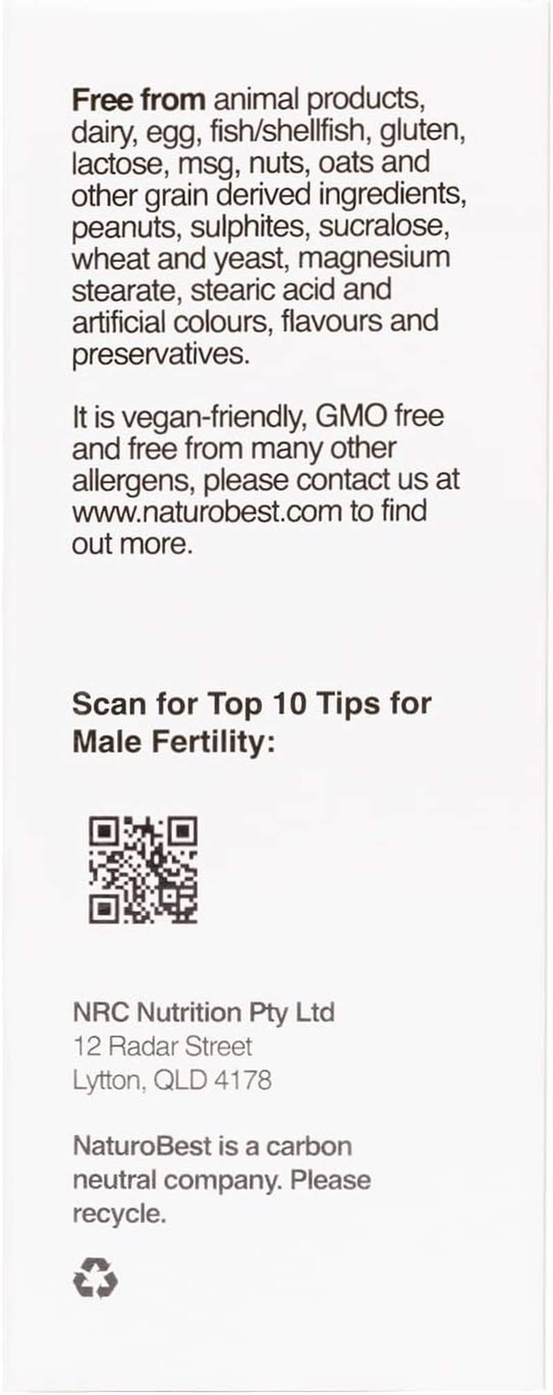 NATUROBEST Preconception Multi for Men, Vegan-Friendly Vitamin Supplement for Supporting Sperm Health, Testosterone Levels & Healthy Conception, 60 Capsules