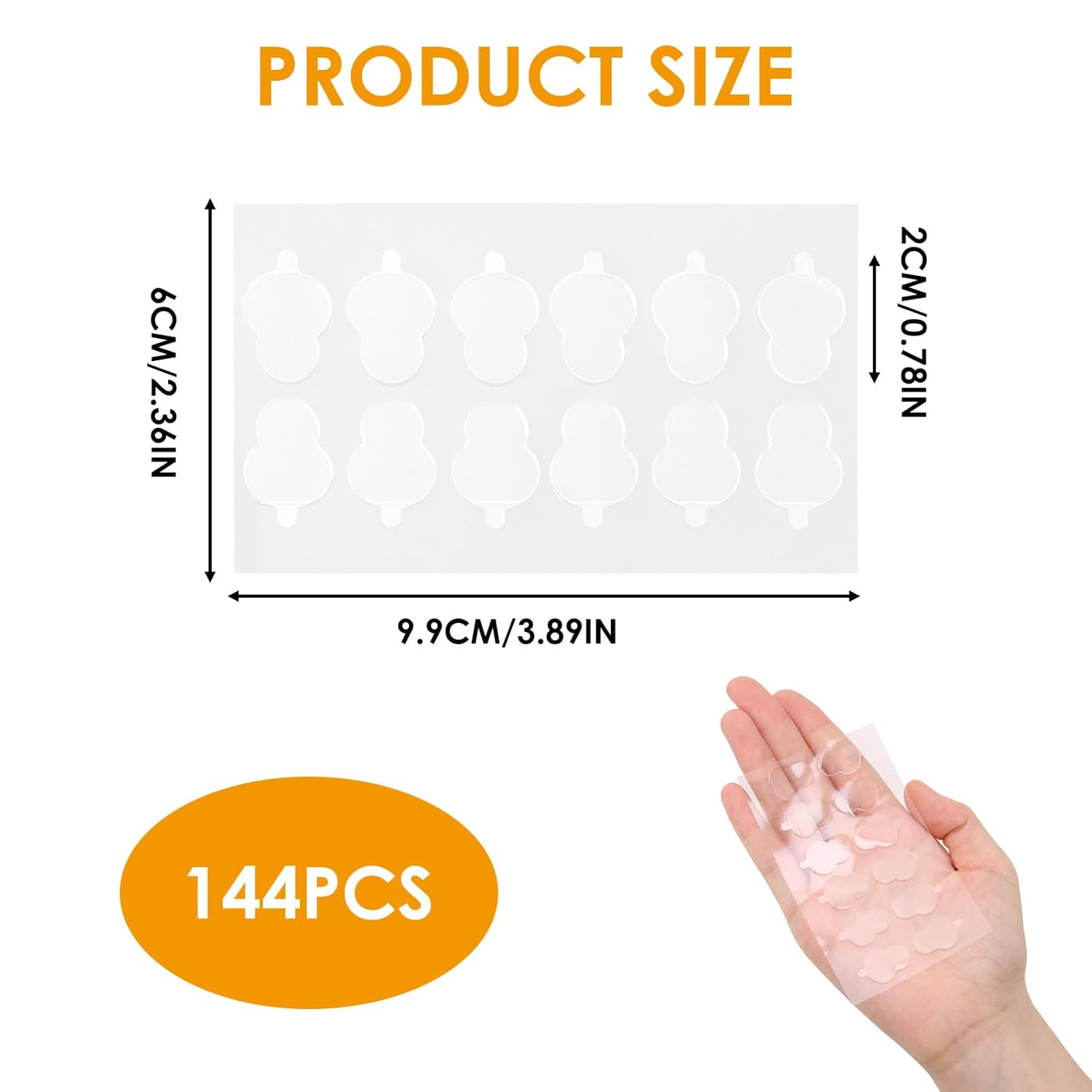 144 Pcs Sonny Angel Hipper Adhesive Tape - Double Sided Clear Sticky Putty Pads for Secure Hold - Perfect Sonny Angel Stickers - Fit for Doll Display & Craft Projects - Strong & Residue-Free Adhesive image number 6