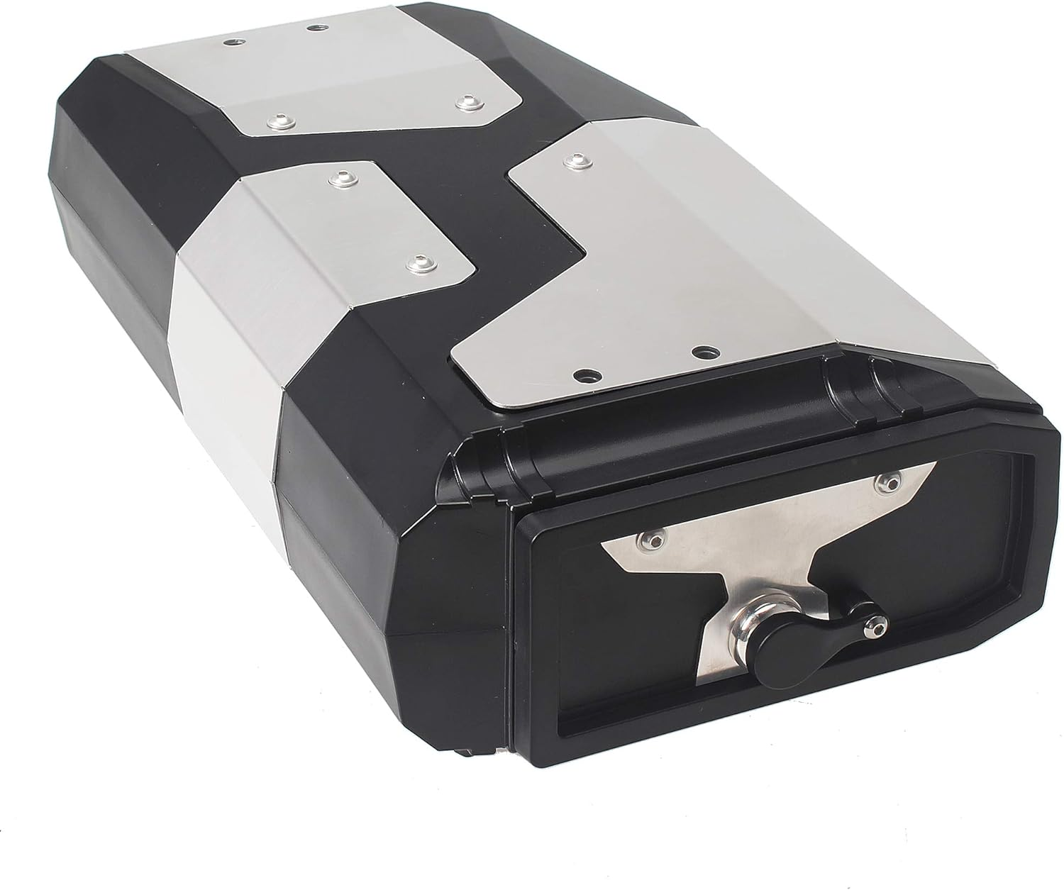 Motorcycle Tool Box,Stainless Steel Gear Tool Box Waterproof Side Boxes Compatible with BMW R1250GS/ADV R1200GS/ADV (Silver)