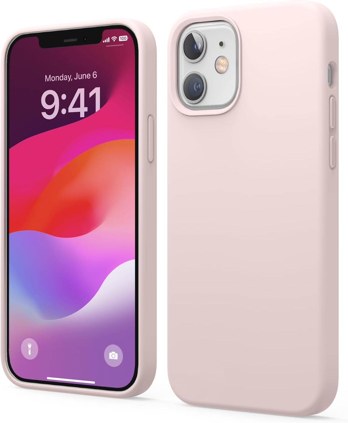 Elago Liquid Silicone Case Compatible with Iphone 12 &Compatible with Iphone 12 Pro Cover (6.1"), Premium Silicone, Full Body Protection : 3 Layer Shockproof Cover Case (Lovely Pink) image number 3