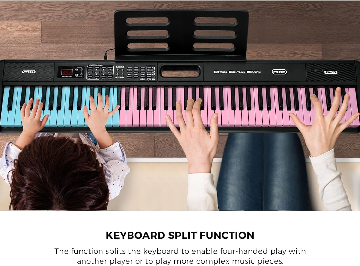 Mazam 88 Keys Piano Keyboard Portable Electric Keyboards image number 5