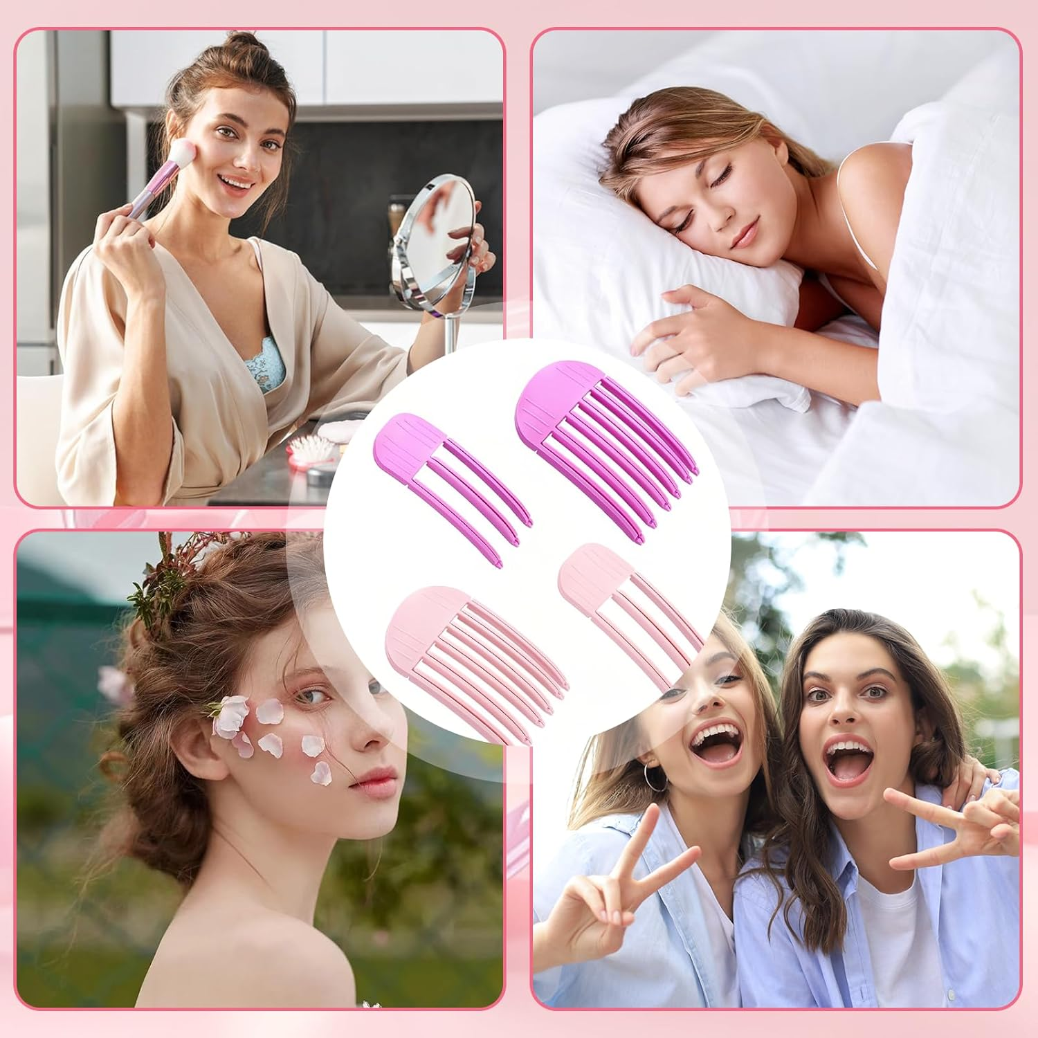 SI SEN 4 Pieces Volume Clip, Hair Volume Roll Clip, Styling Comb for Fluffy Bangs, for Women and Girls image number 2