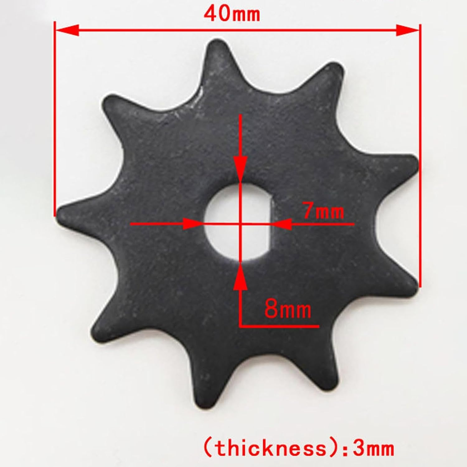TENOL 410 9T Sprocket, Chain Sprocket with D Hole Electric Motor Engine Sprocket Chain Wheel image number 3