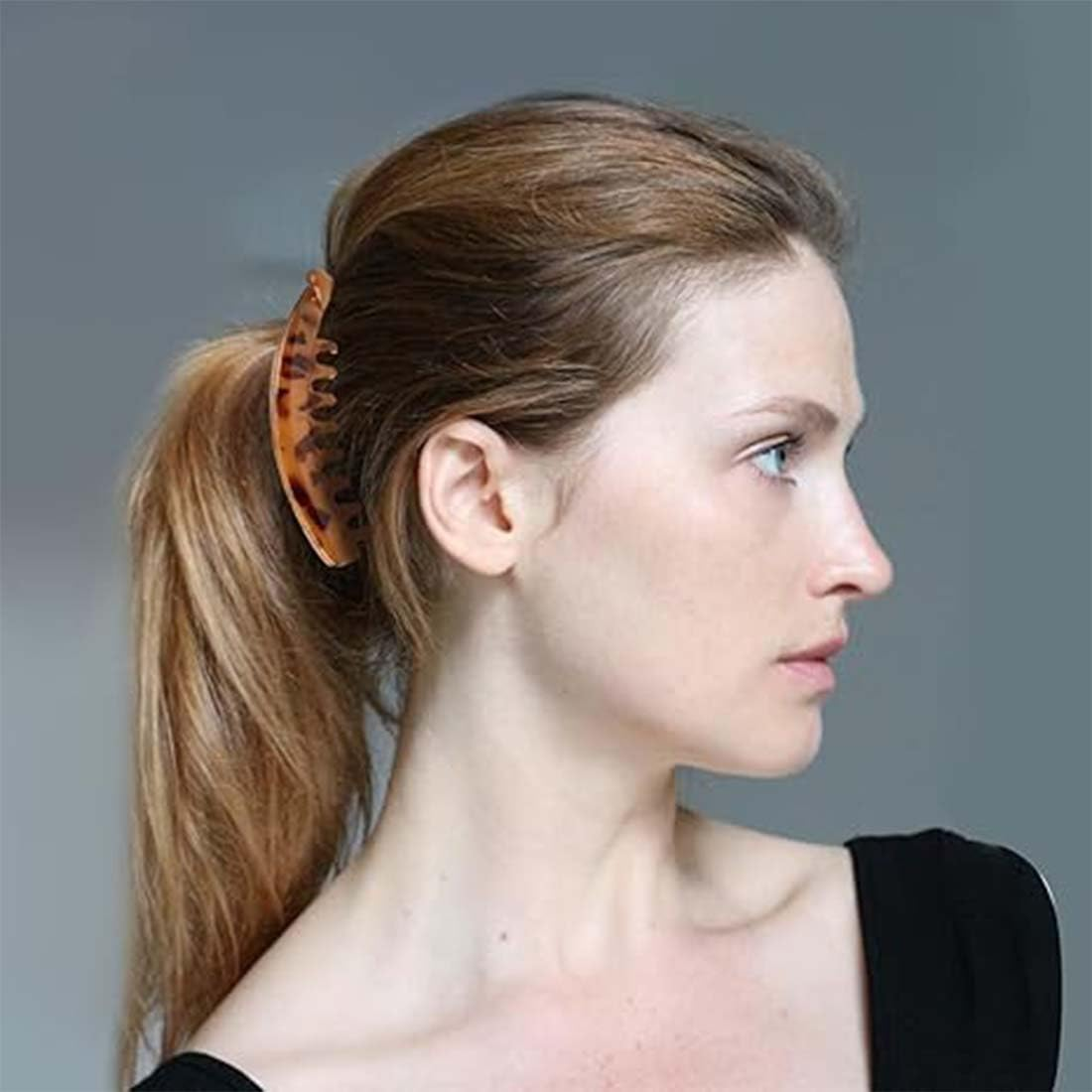 Women'S Hair Clips, Pack of 4 Large Banana Hair Clips, Vintage Banana Clip, Ponytail Hair Clip, Thick Hair for Women and Girls image number 3