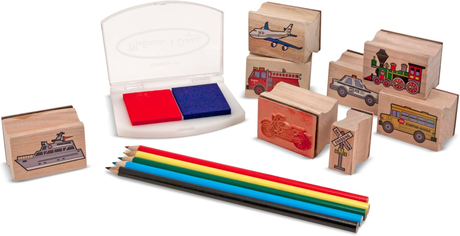 Melissa & Doug Vehicle Stamp Set | Arts & Crafts | Stamp Sets & Stencils | 4+ | Boy or Girl image number 5