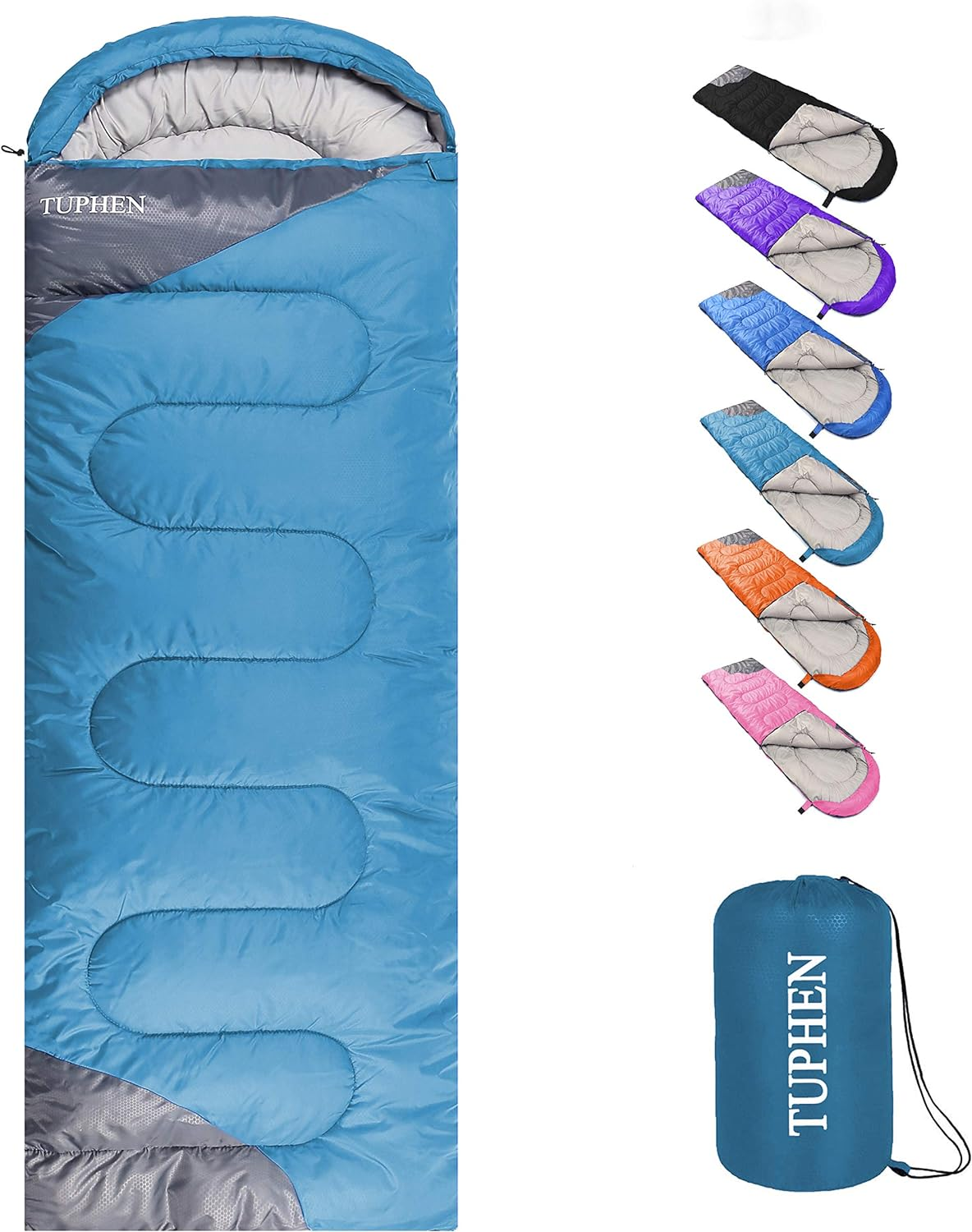 Kids Sleeping Bags - Camping Sleeping Bags with Carry Bag - Compact Sleeping Bag for Hiking, Backpacking 3 Season Warm & Cool Weather, Lightweight Waterproof Outdoor Travel for Boys Girls