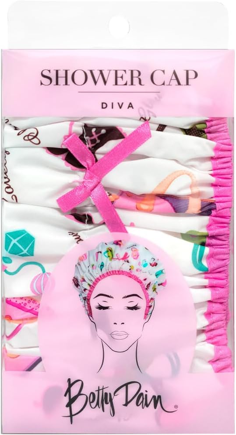 Betty Dain Fashionista Collection Mold Resistant Lined Shower Cap, Diva image number 5