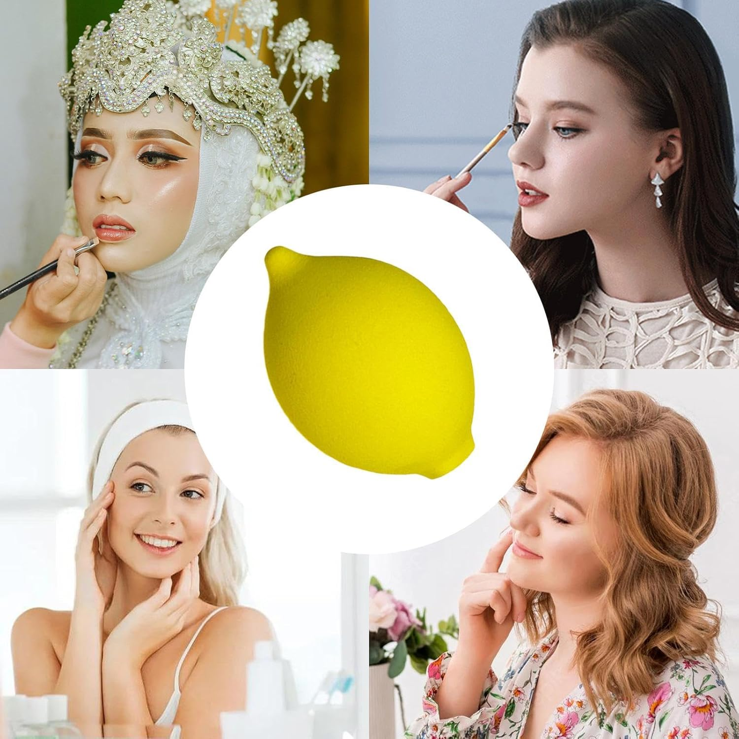Fruit Shaped Cosmetic Sponge, Blender Foundation Beauty Sponge, Cute Soft Fruit Shape Beauty Sponge Makeup Blender Cosmetic Sponge for Women Girlfriend Mom Wife image number 5