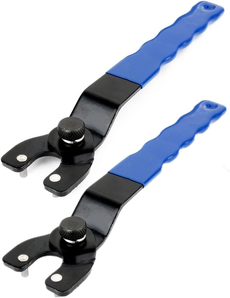 2 Pieces Adjustable Angle Grinder Spanner,Universal 8-50Mm Angle Grinder Spanner Key Adjustable Pin Wrench with Plastic Handle for Angle Grinders, with Wrench image number 5