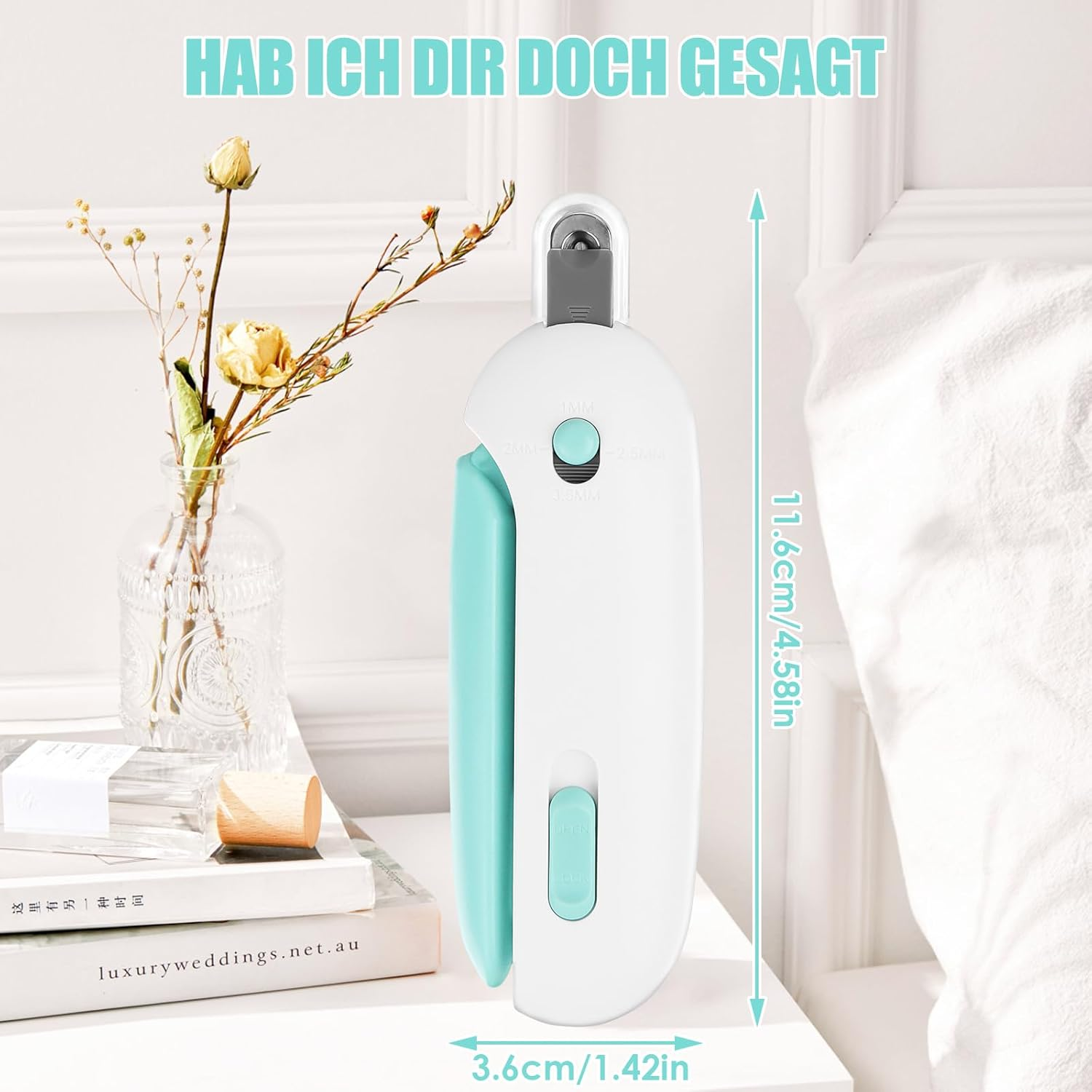 Encuryna Cat Nail Clippers, Claw Clippers for Dogs and Cats, Stainless Steel Cat Nail Clippers, Cat Nail Trimmer, Cat Claw Cutter, Cat Nail Clippers, Cats with Nail File and Protection (Blue) image number 4