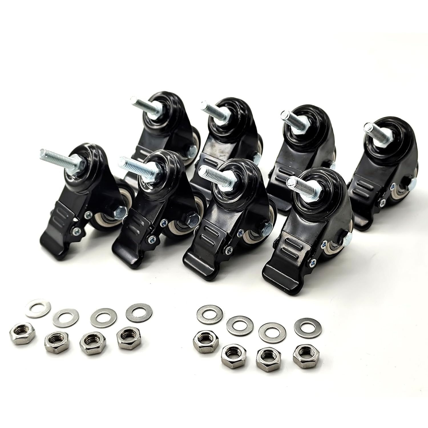 Furniture Rotating Feet, an Ideal Alternative for Furniture Movement a 1.5-Inch Set of 8 Casters with Braking Device image number 4