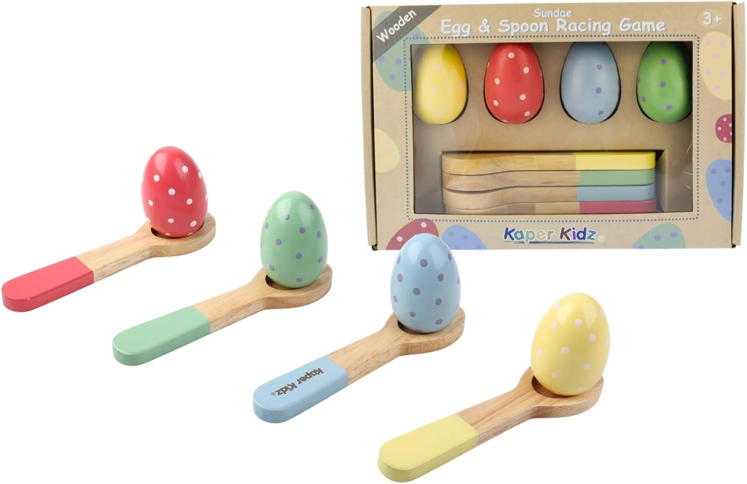 Kaper Kidz- WT360 SUNDAE EGG & SPOON RACING GAME: Fun Outdoor Activity for Family Gatherings image number 2