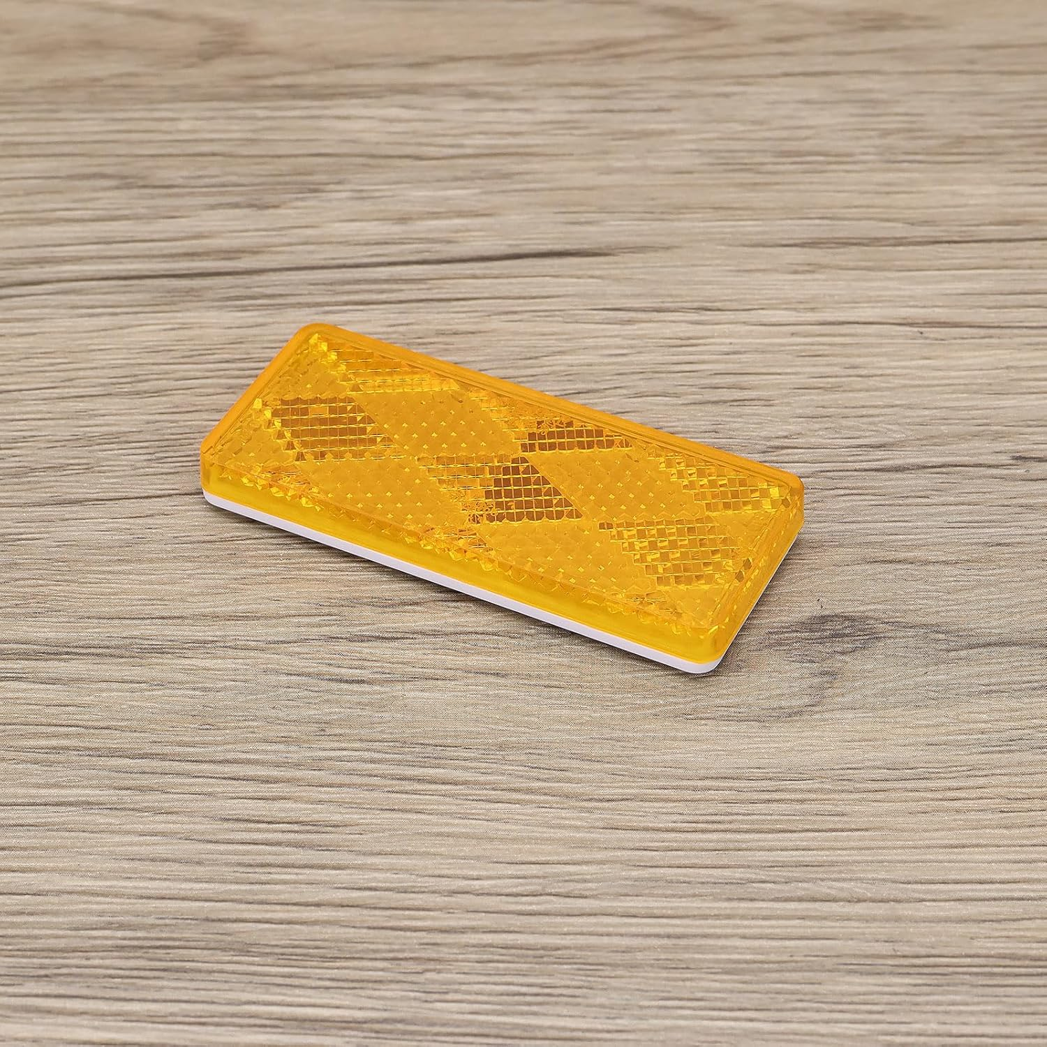 Emsea 4Pcs Rectangula Self Adhesive Reflectors 70 X 30Mm Safety Reflectors with Adhesive for Vehicle Truck Camper Cargo Orange image number 4