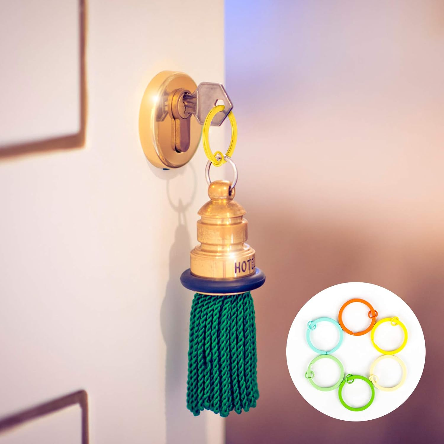 Flat Split Key Rings 100 PCS Metal Colorful Paint Split Keychain Rings 30Mm Flat Split Rings Keyring Making Kit for Home Car Keys Attachment DIY Crafts Decorations (Random Color) image number 1