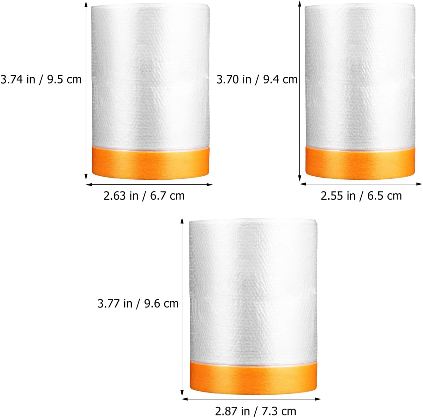 Ciieeo 6Rolls Transparent Masking Covering Films for Automotive Painting Furniture and Home Renovation Projects image number 4