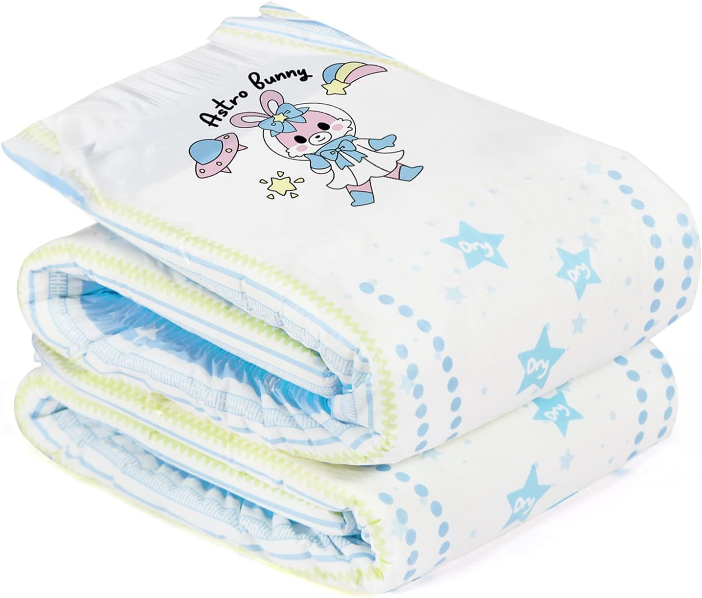 Littleforbig Printed Adult Brief Diapers 2 Pieces - Astro Babies(M) image number 6
