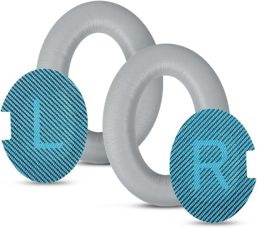 Replacement Ear Pads Cushions for Bose QC25 Quiet Comfort 35 (QC35), Quietcomfort 35 II (QC35 II) Headphones, Earpads Compatible with QC35 & 35 Ii / QC45 / QC15 Silver/Grey image number 5