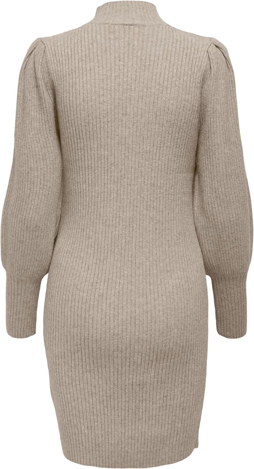 ONLY MATERNITY Olmkatia Women'S L/S Dress KNT Noos, Mocha Meringue, 3XL