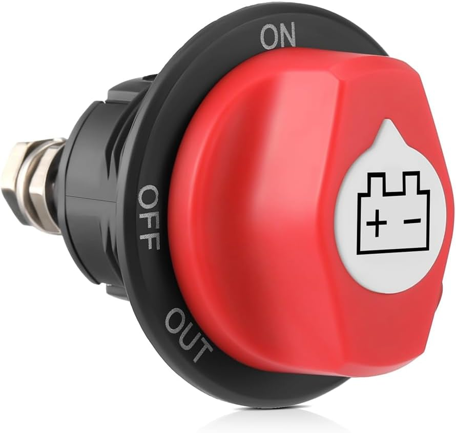 Battery Disconnect Switch 12-48V, Cut Shut off Isolator Switch for Marine Boat RV ATV Car Utv Vehicle 100A image number 3