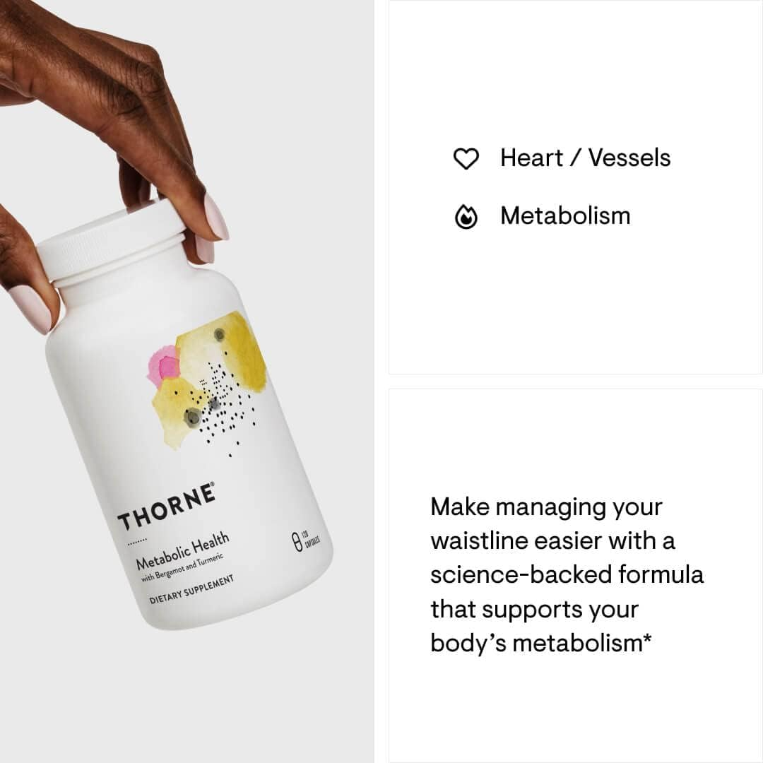 Thorne Research - Metabolic Health - Bergamot & Turmeric Vitamin Supplement - 120 Capsules image number 1