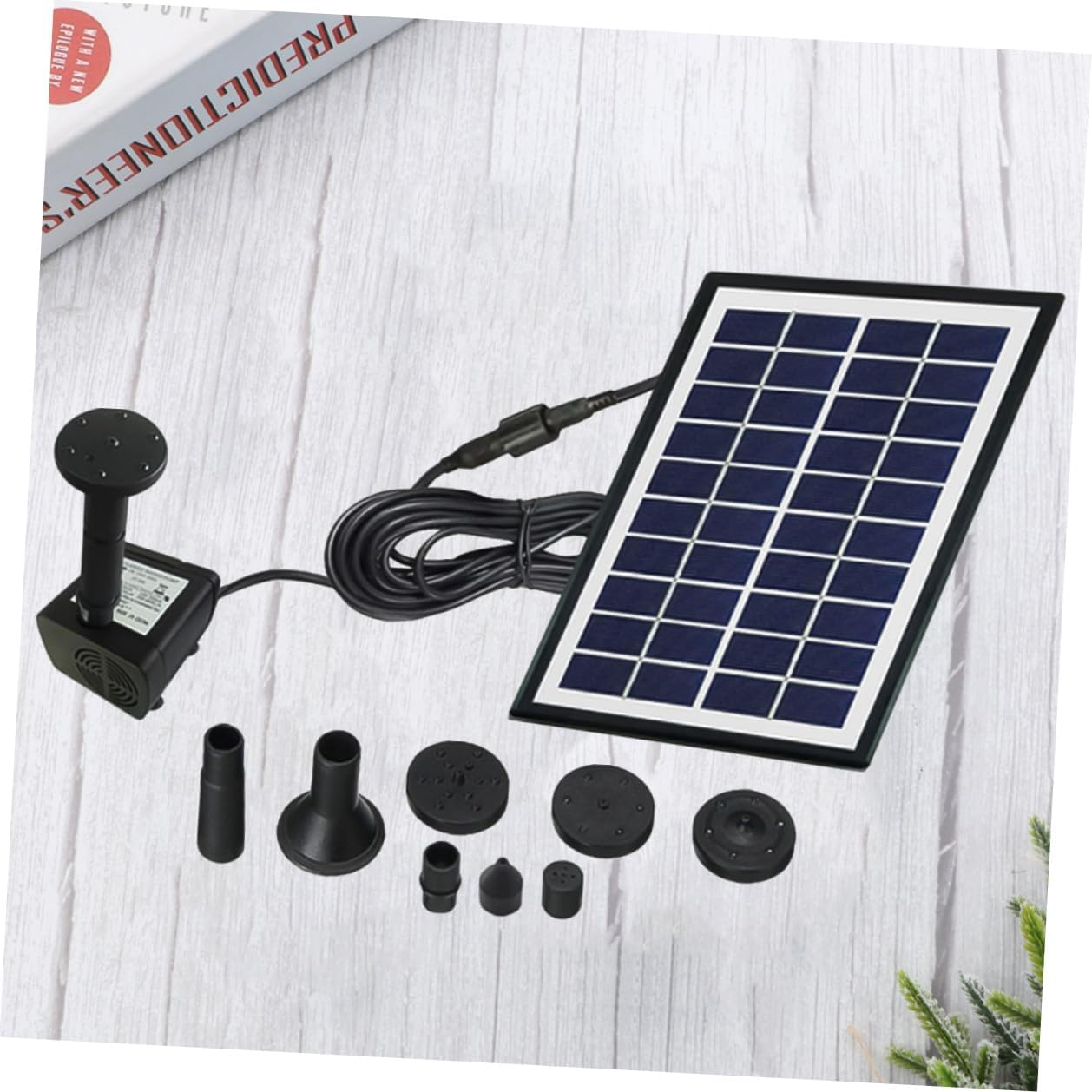 UKCOCO 4W Solar Floating Fountain Water Pump Outdoor Mini Garden Pond Aerobic Water Fountain for Fish Pond Landscape Pool image number 6