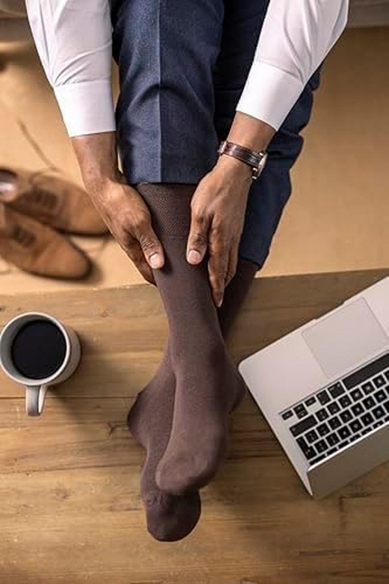 Sockshop | Gentle Grip | Diabetic Non-Binding Cotton Socks | 3 Pair | Mens 12-14UK 13-15US Bigfoot | Brown image number 3