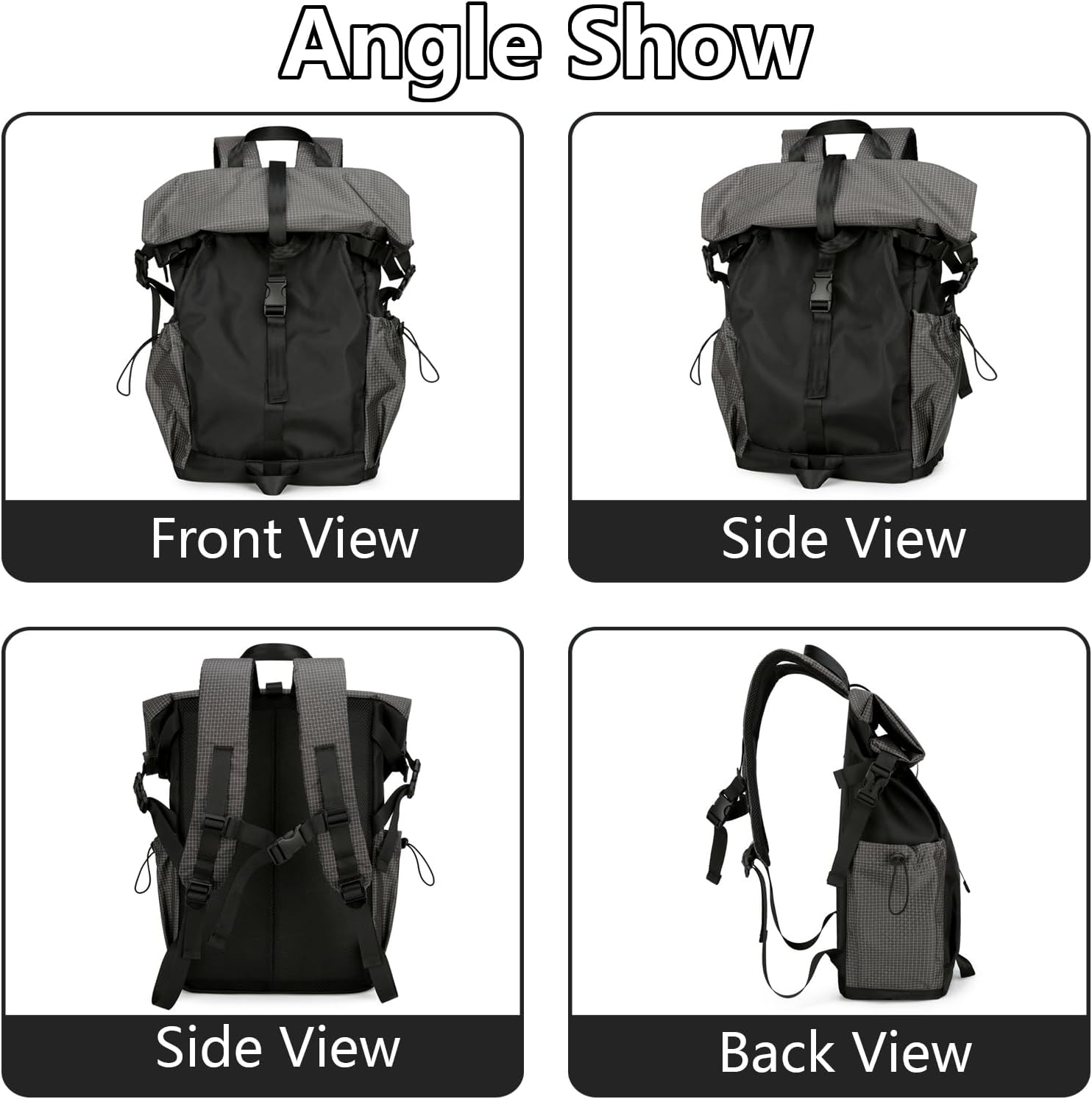 Taoluwin Travel Backpack, Laptop Backpack for Men 15.6 Inch, Carry on Backpack Waterproof Sports Rucksack, Lightweight Casual Daypack with Organizer for Hiking Cycling College image number 5