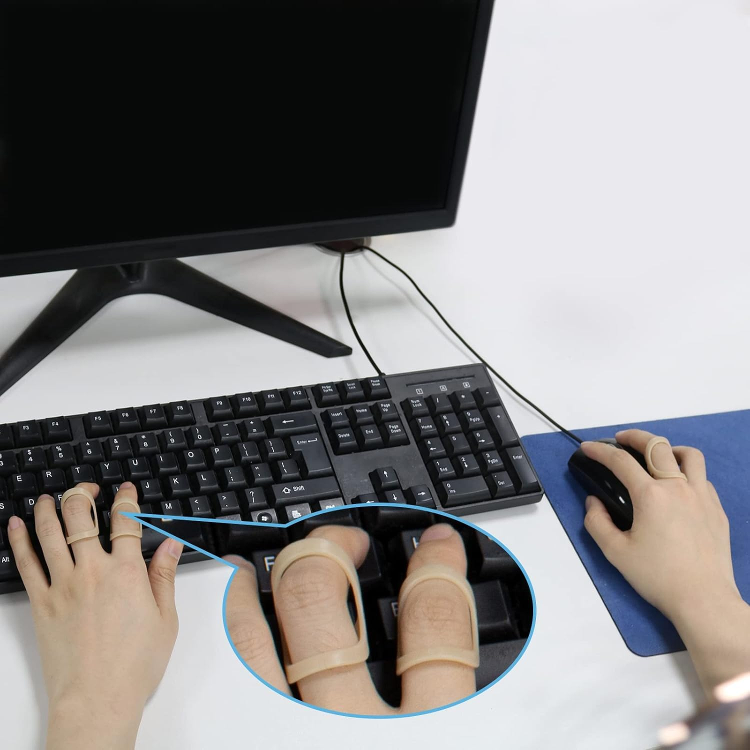 KEWAYO10 Pcs Finger Splint for Arthritis, Trigger Finger,Mallet Fingers - Trigger Finger Splints for Thumb, Index, Middle, Pinky and Ring Finger Comfortable Support and Protection (Sizes 5-14) image number 6