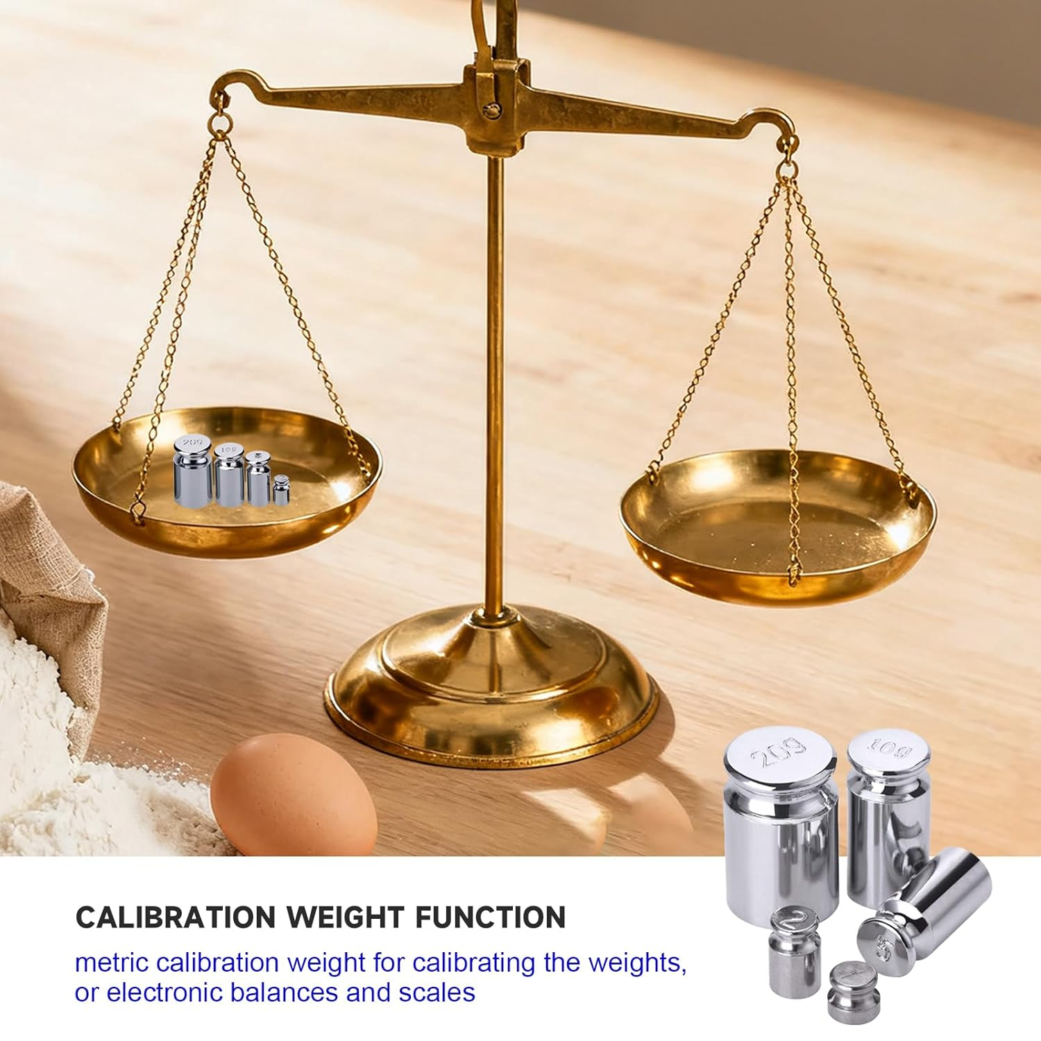 5 Pcs Calibration Weight 1G 2G 5G 10G 20G - Precision Calibration Weight Set for Digital Scales & Balances, Professional Gram Scale Weights for Gram Scale Balance & Jewelry Scale