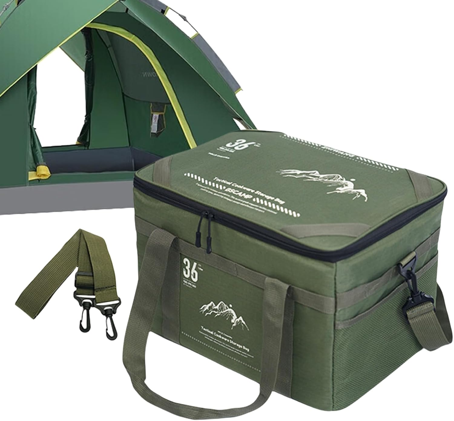 Rrlihjgu Hiking Bag - Cooking Utensil Organizer for Backpacking,36L Hiking Cooking Utensil Organizer with Tabletop for Beach Backpacking Survival Enthusiasts Family Picnic Mountain Climbing image number 1