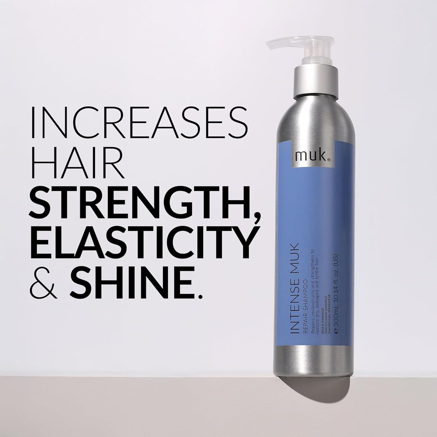 MUK. Intense Muk Repair Shampoo - Reconstructing Formula for Dry, Damaged Hair. Hair Repair Shampoo Strengthens, Moisturises & Restores Elasticity. Protein Shampoo for All Hair Textures, 300Ml image number 3