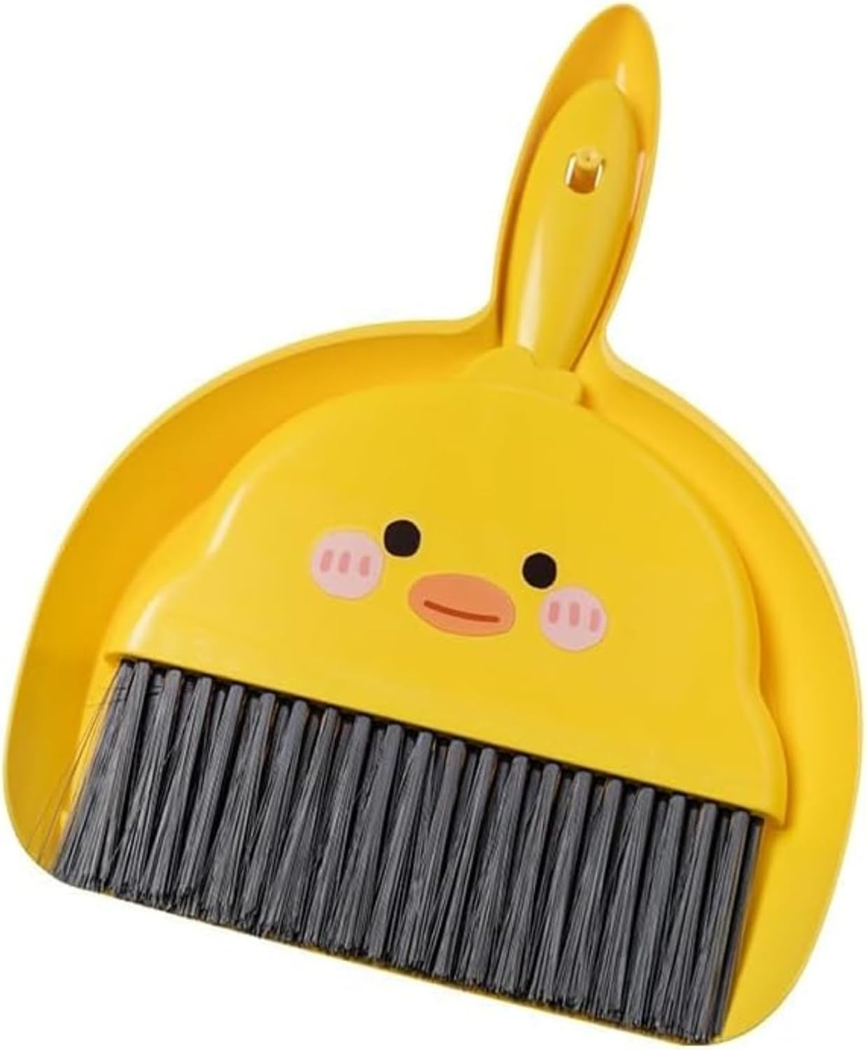 Small Broom and Dustpan Set,1Pc Dust Pan and Brush Set,Cute Little Yellow Hand Mini Broom and Dustpan Set,Small Dust Pan Mini for Tabletop Debris,Keyboards&Clean Pet Cages Guinea Pig Cage(Chick) image number 2