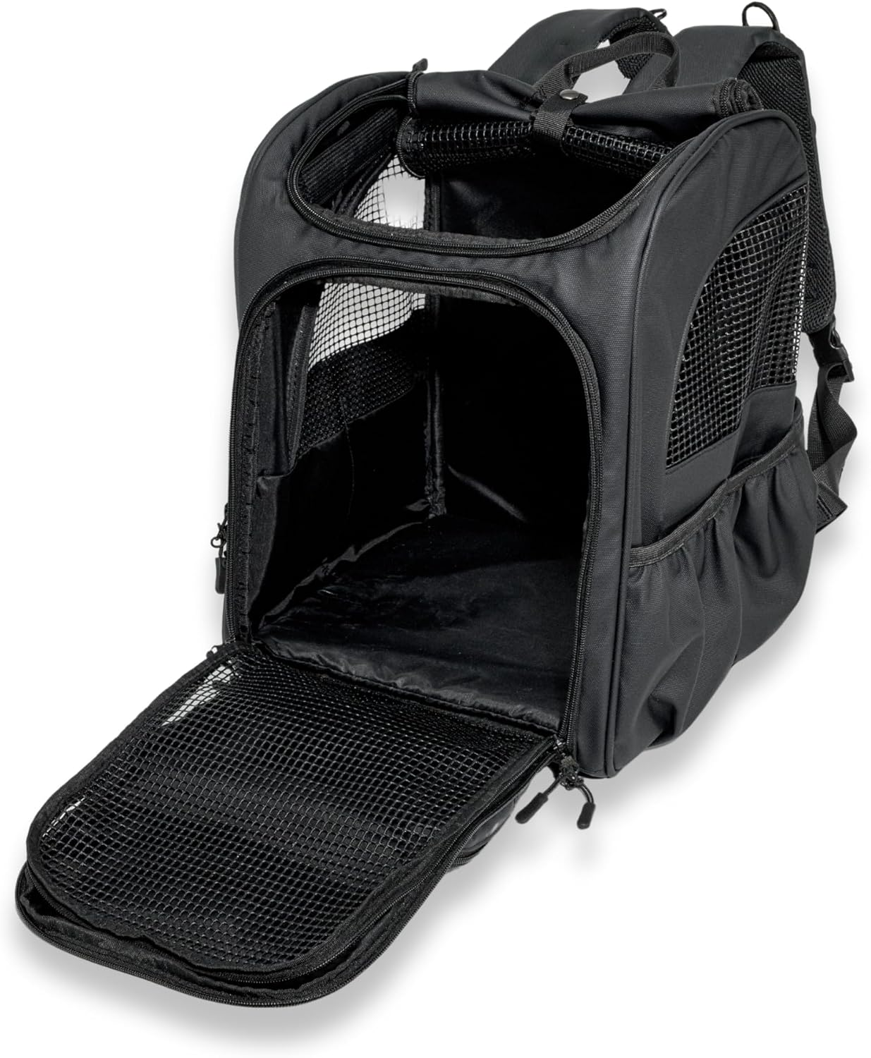 Pawbella Adventure Pet Backpack Carrier for Cats, Dogs &ndash; Expandable, Ventilated, Airline Approved, Comfortable & Waterproof Pet Carrier for Local Parks, Beach, Play Dates & Visiting Friends - Olive image number 3