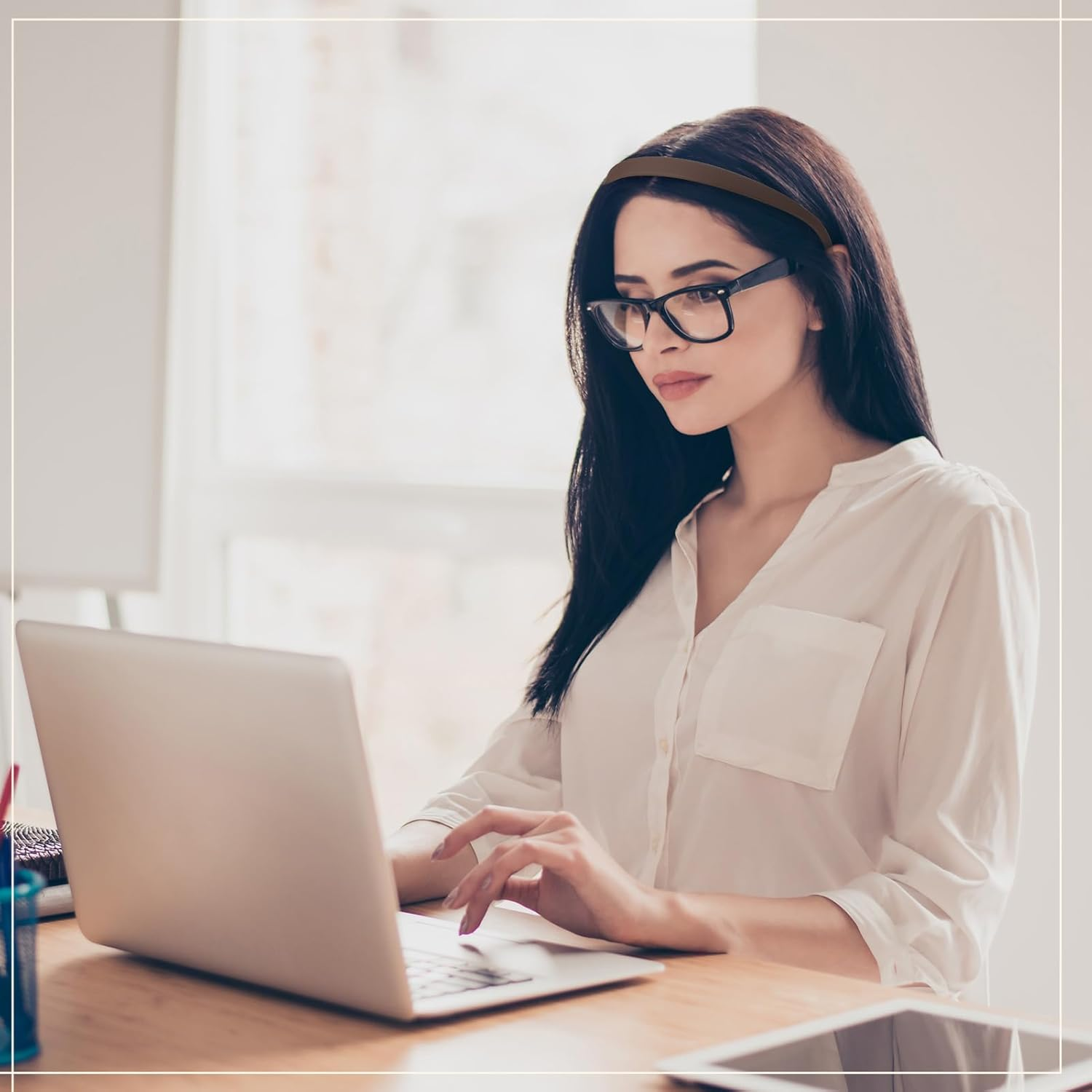 Dusaniyali Pack of 6 Zigzag Headbands, Women'S Headbands, Thin Matte Finish, Non-Slip Hair Band, Zigzag Elegant Headband, Girls, Women, for People Who Wear Glasses, Sunglasses, Everyday Life image number 4