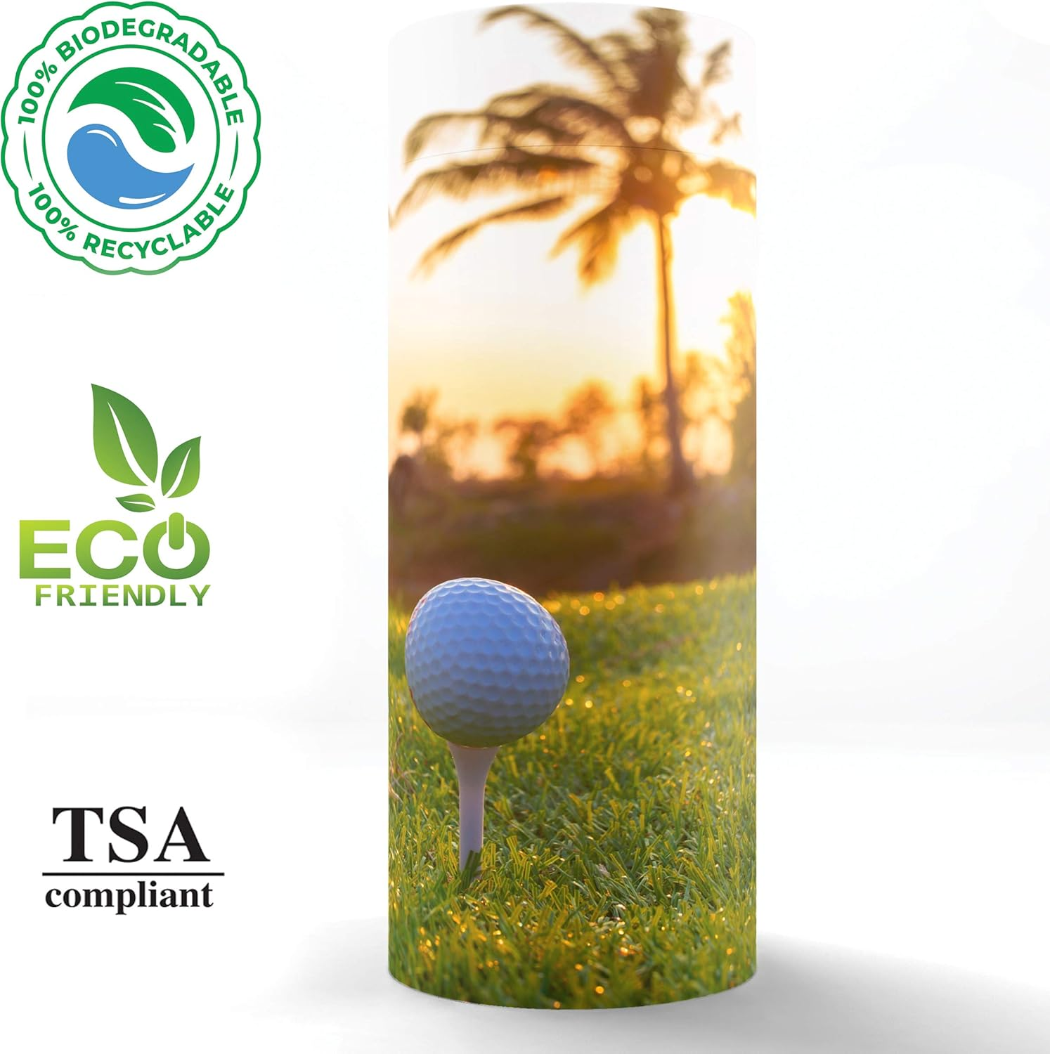 Fairway to Heaven Scattering Tubes for Human Ashes TSA Approved Scattering Urn and Eco-Friendly Biodegradable Urns for Human Ashes & Biodegradable Urn for Burial at Sea