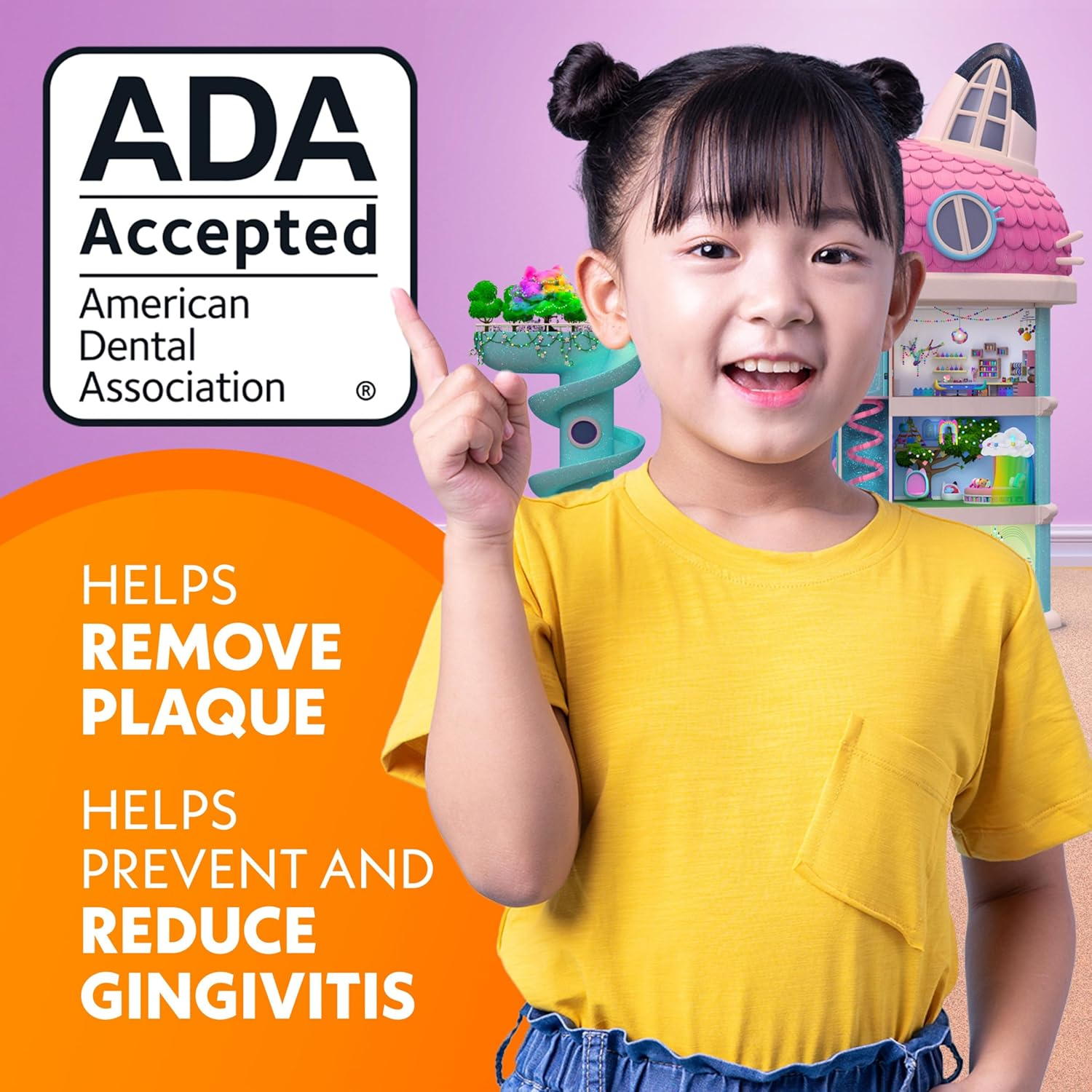 Spinbrush Gabby'S Dollhouse Kids Electric Battery Toothbrush image number 1