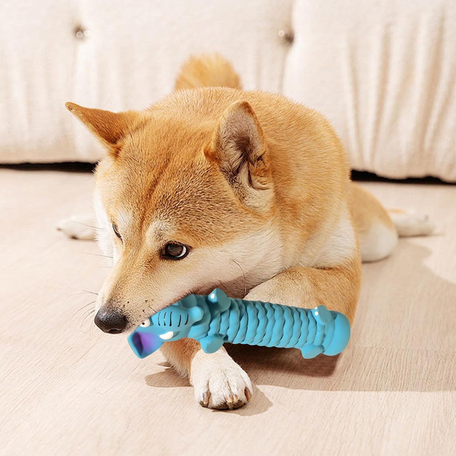 PLUSHCEWT 2 Pcs Dog Chew Toys,Squeaky Dog Toys for Boredom,Cute Cartoon Style Latex Strong Dog Toys,Squeaky Dog Toys for Aggressive Chewers,For Large Medium and Small Breed Dog image number 2