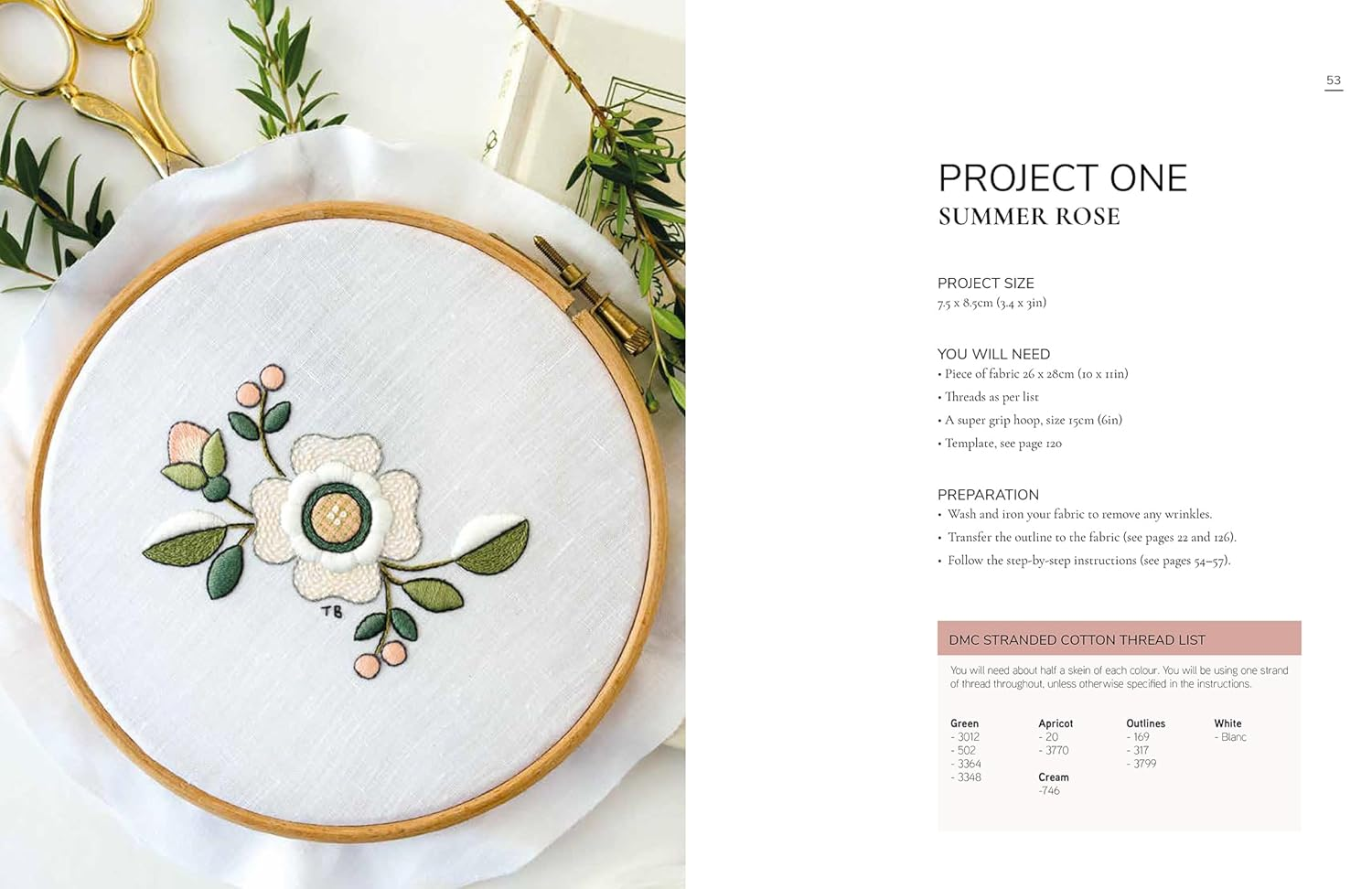 An Introduction to Whitework Embroidery with Colour: 10 Stunning Projects with Reusable Iron-On Transfers image number 2