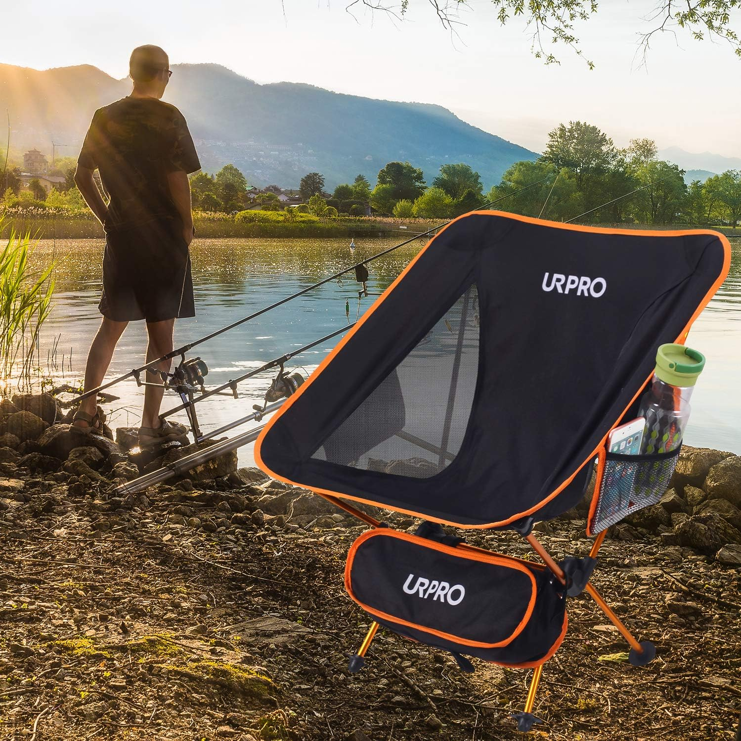 Outdoor Ultralight Portable Folding Chairs with Carry Bag Heavy Duty Collapsible Chair Camping Folding Chairs Beach Chairs image number 3