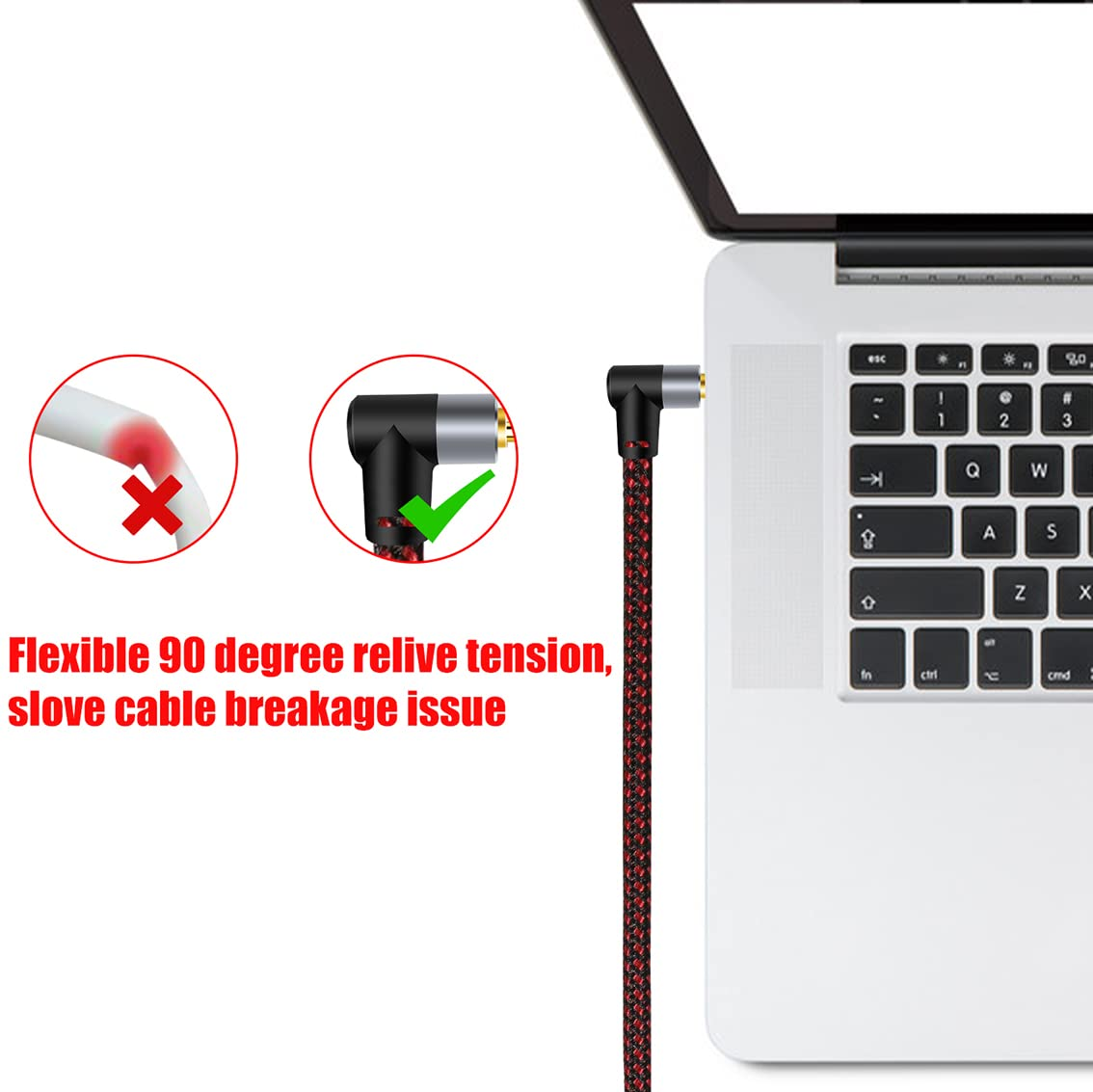 Tunghey 3.5Mm Audio Cable Hi-Fi Sound Stereo Nylon Braided Male to Male Aux Cord 90 Degree Aux Cable Gold Plated Compatible with Tablets Headphone Speakers Home Car Stereos (6M) image number 6