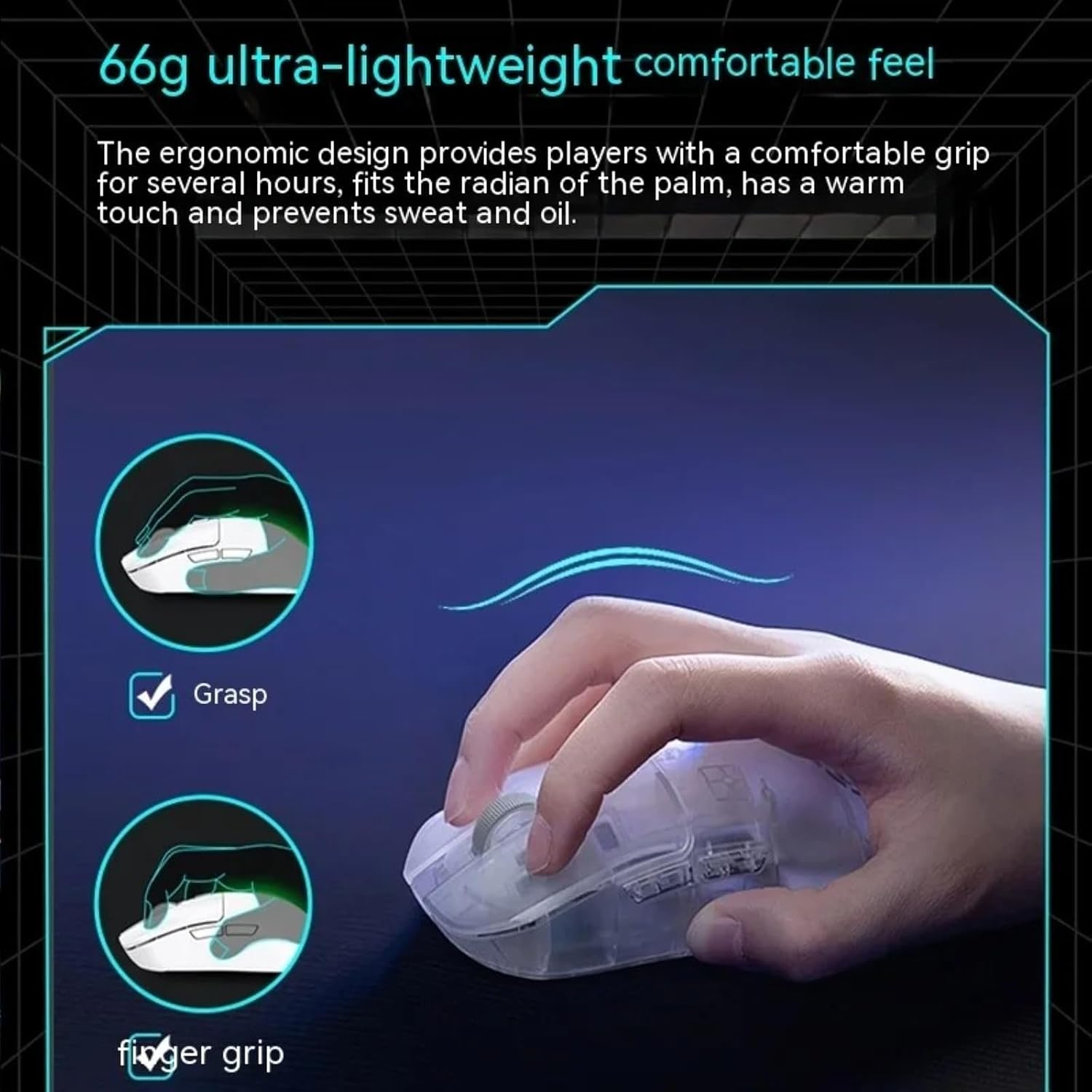 Edifier G3M PRO Wireless Gaming Mouse, Tri-Mode 2.4G/Usb-C/Bluetooth/26000 DPI, Rechargeable Computer Mouse for Laptop PC Mac, Transparent Green