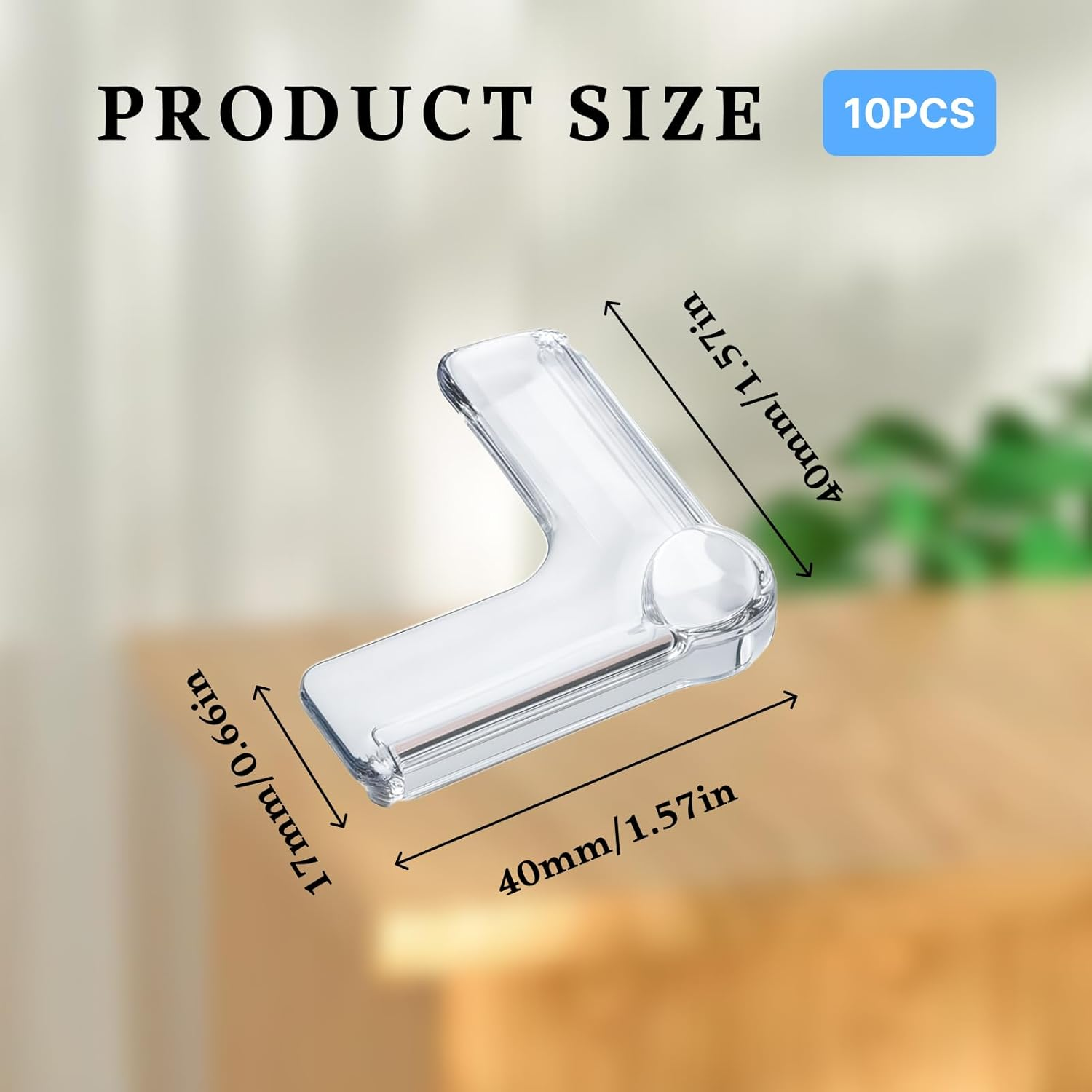 Fortuneglobe 10-Pack Clear Corner Guards &ndash; L-Shaped Air-Cushion Protectors with Acrylic Adhesive (40X40X17Mm) image number 4