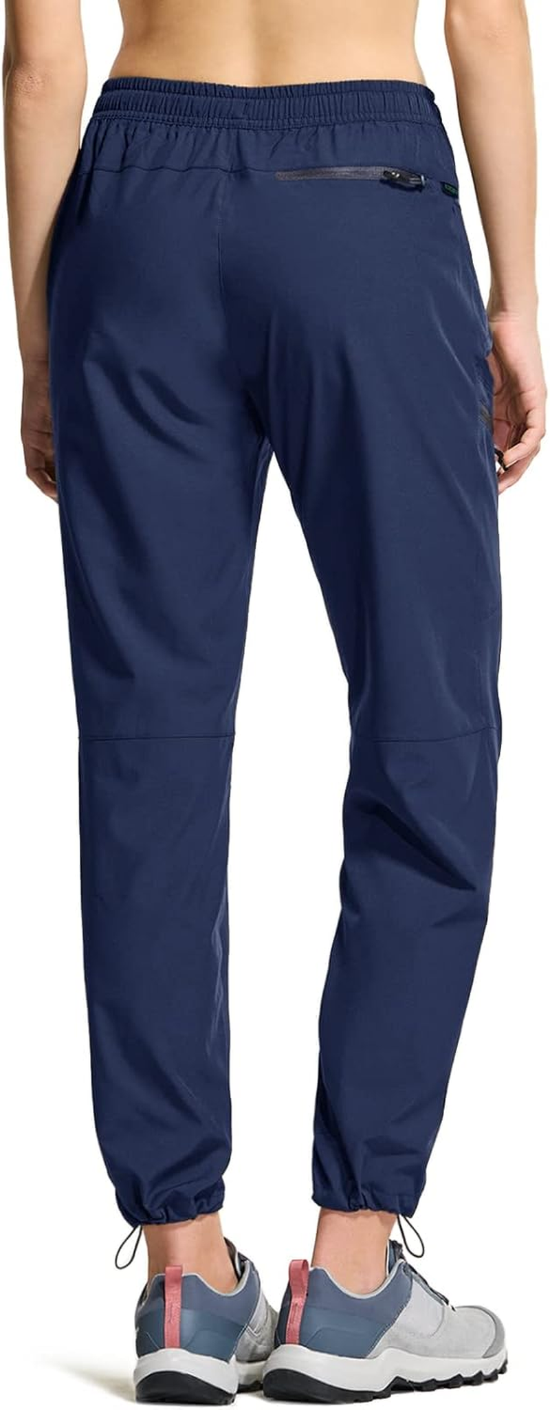 CQR Women'S Lightweight Hiking Cargo Pants with Stretch Fabric Zipper Pockets and Water-Resistant Finish for Outdoor Travel and Trekking WBP103-NVY X-Large image number 4