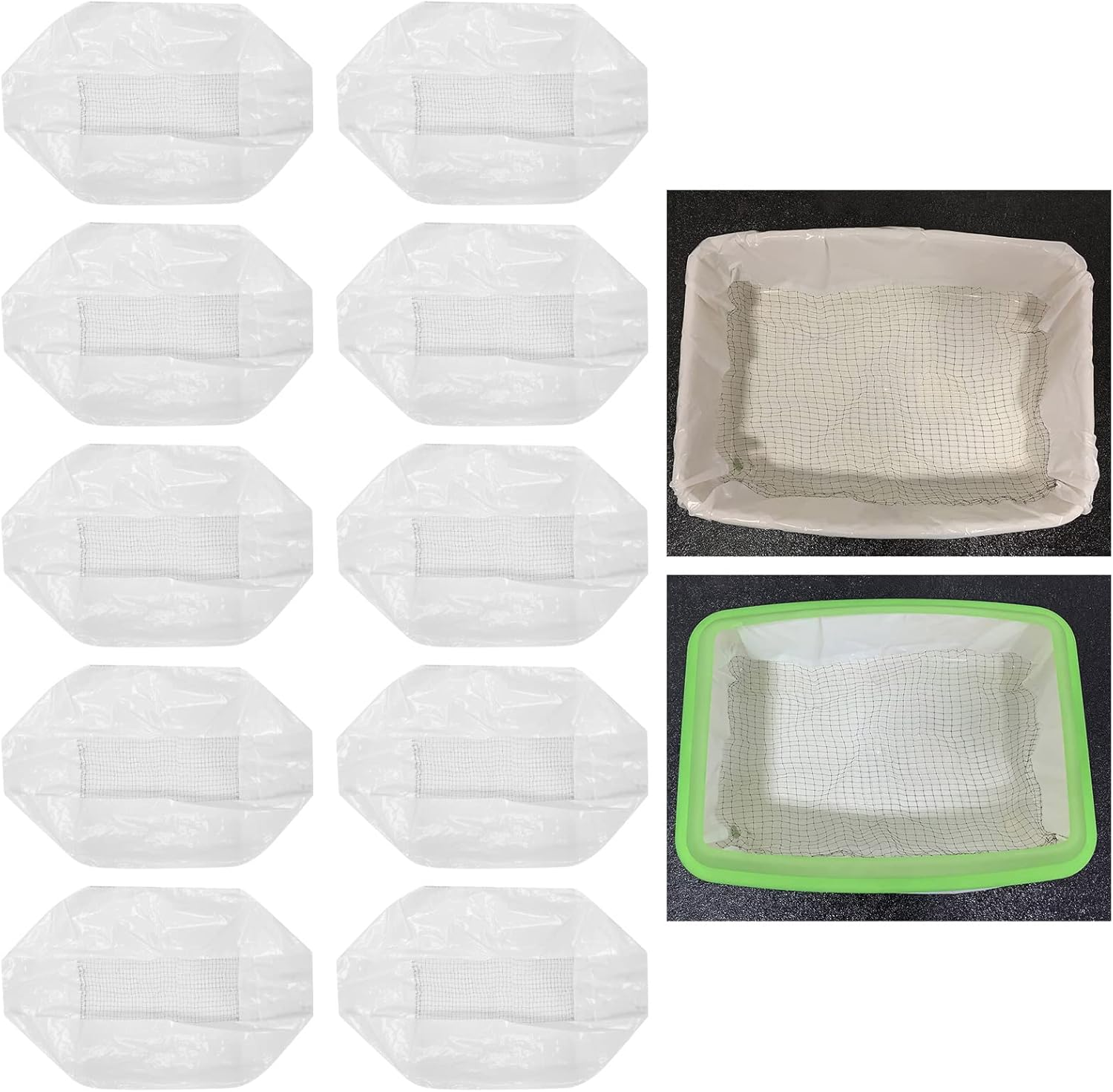 Cat Litter Filter Bag, Reusable Thicken Easy to Clean Cat Litter Liner Bag, Sifting Cat Litter Box Liners Bags Heavy Duty Tear Resistant Cat Litter Liner Cat Litter Waste Bags for Pet Cat image number 1