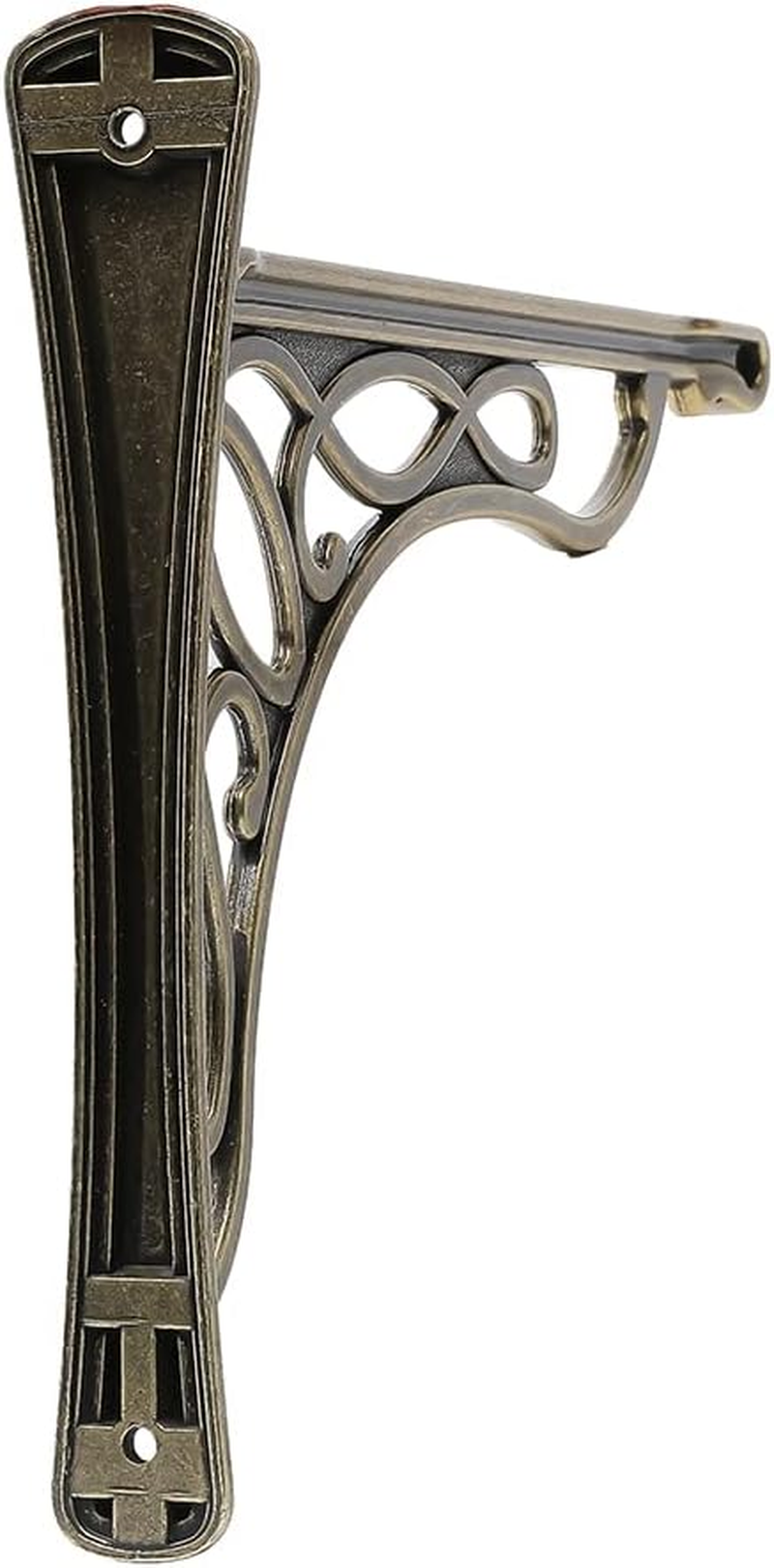 2 PCS 10 Inch Bracket Shelf Brackets Cast Iron Metal Corbels Ancient European Style Antique Brass